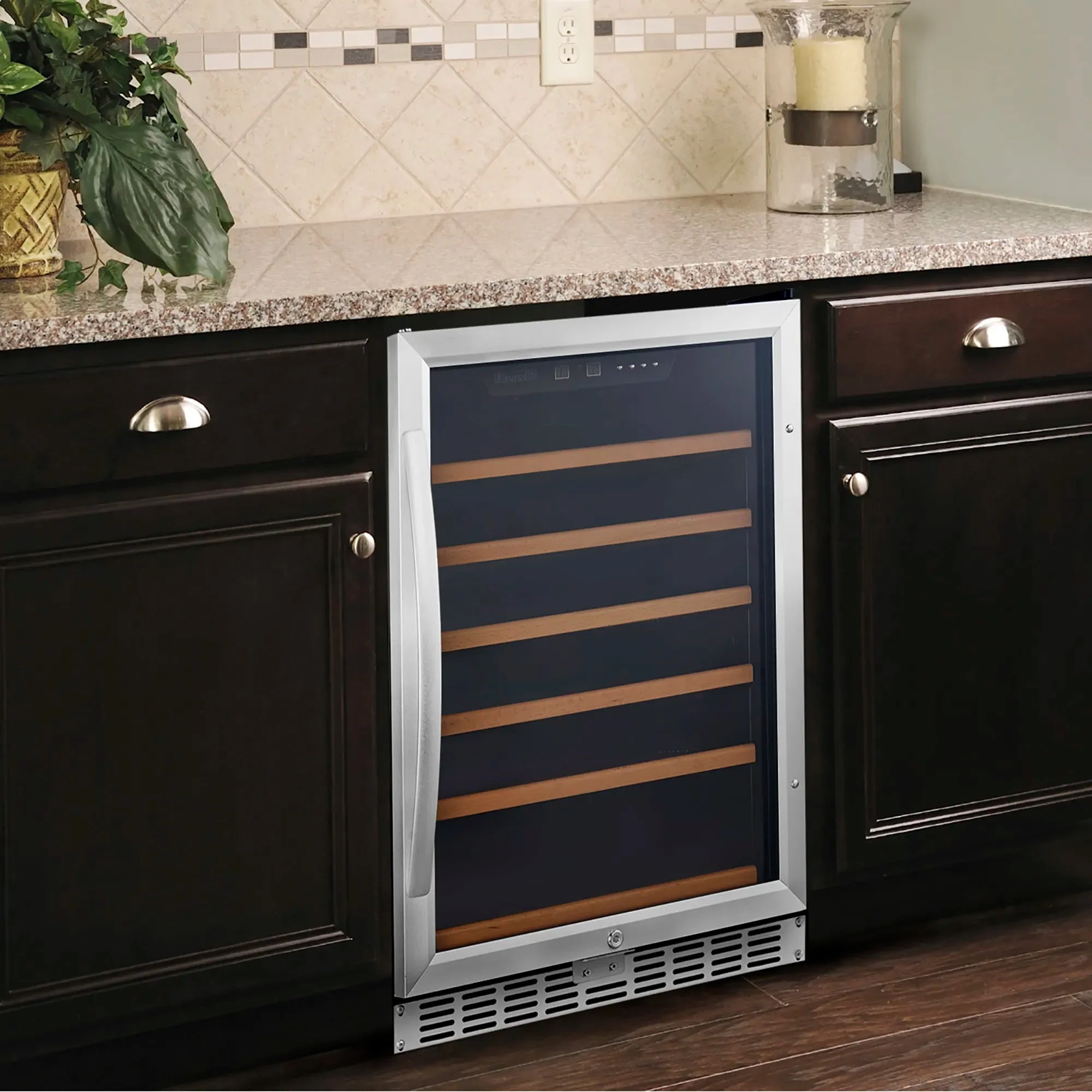 Eurodib USF54 Single/Dual Temperature Under Counter Wine Cooler - Up to 57 Bottle Capacity