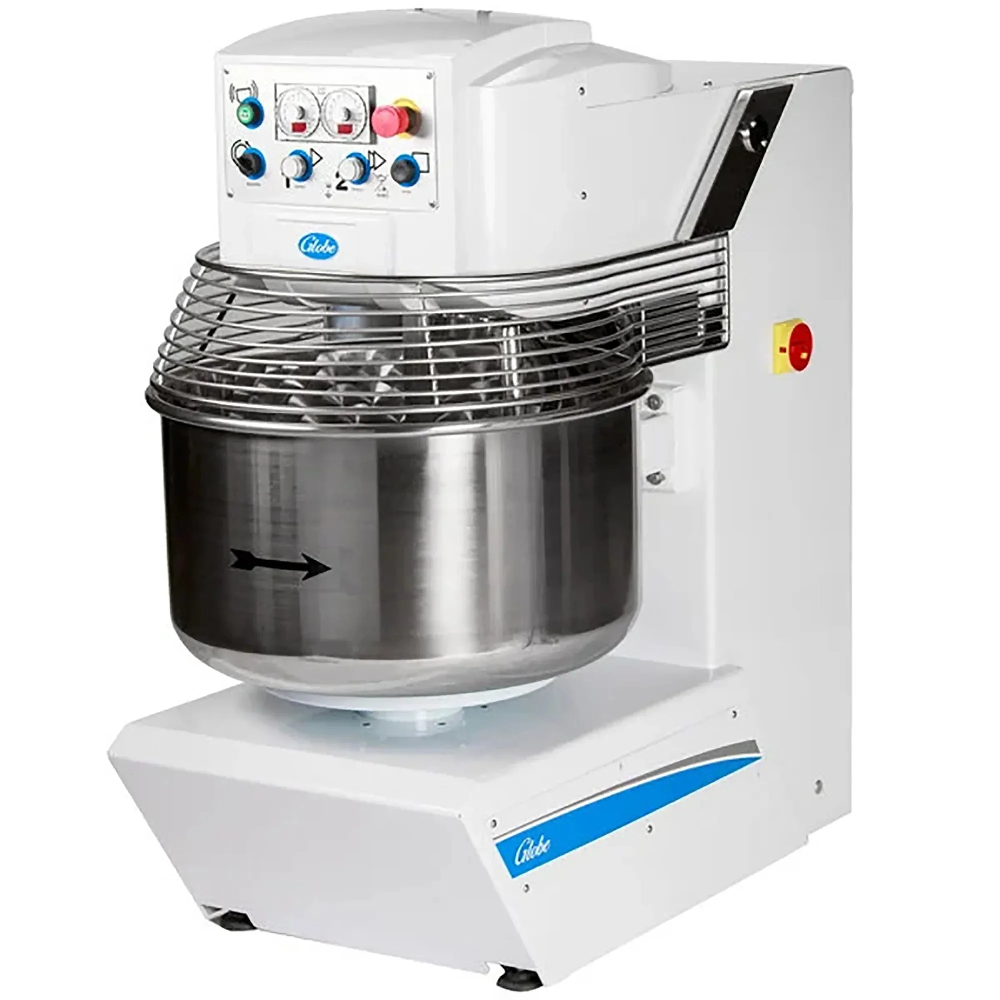 Globe GSM130 Dual Speed Commercial Spiral Mixer - 106 Qt Capacity, Three Phase