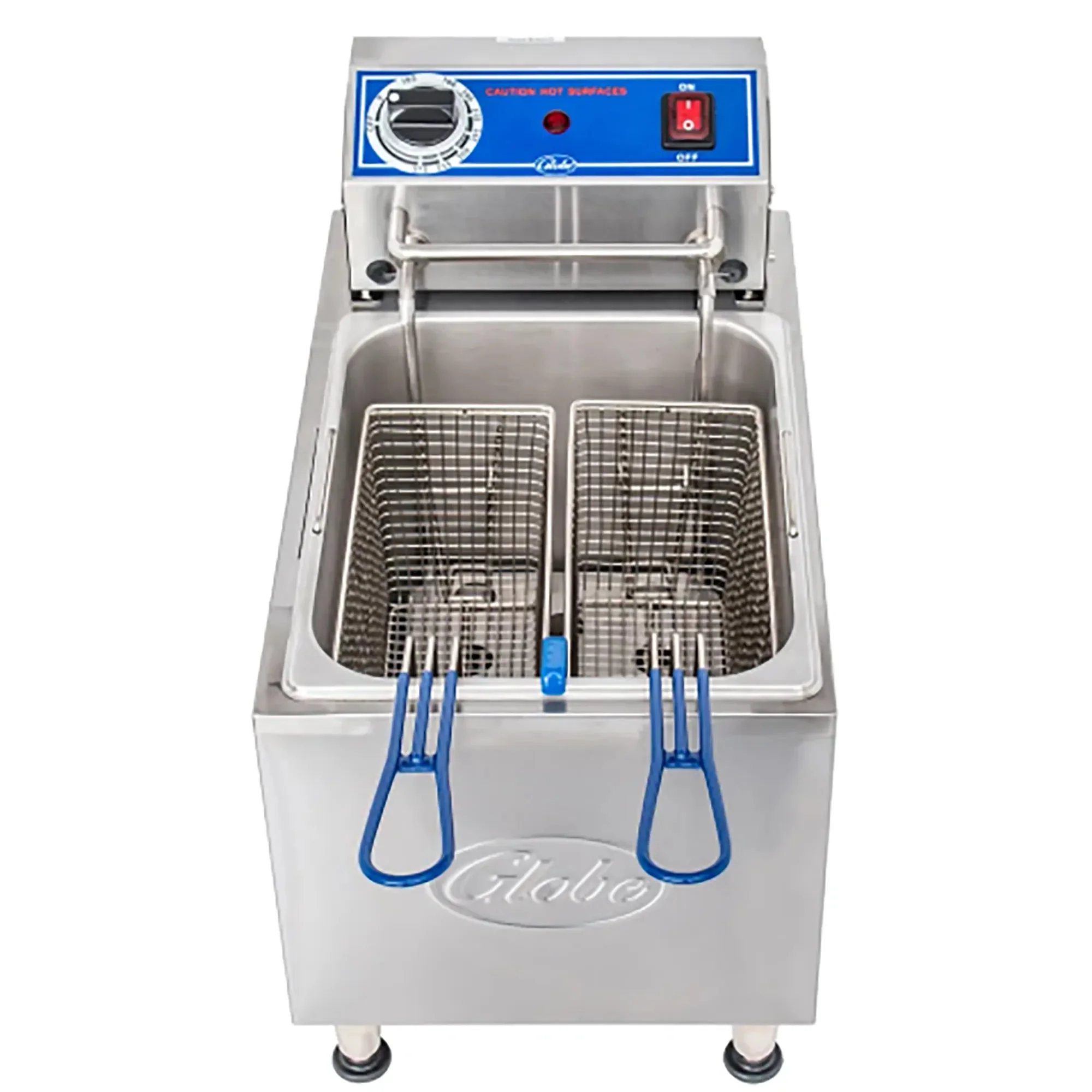 Globe PF16E-C Electric Counter Top Single Well Deep Fryer - 208-240V, 16Lbs Total Capacity - Image 2
