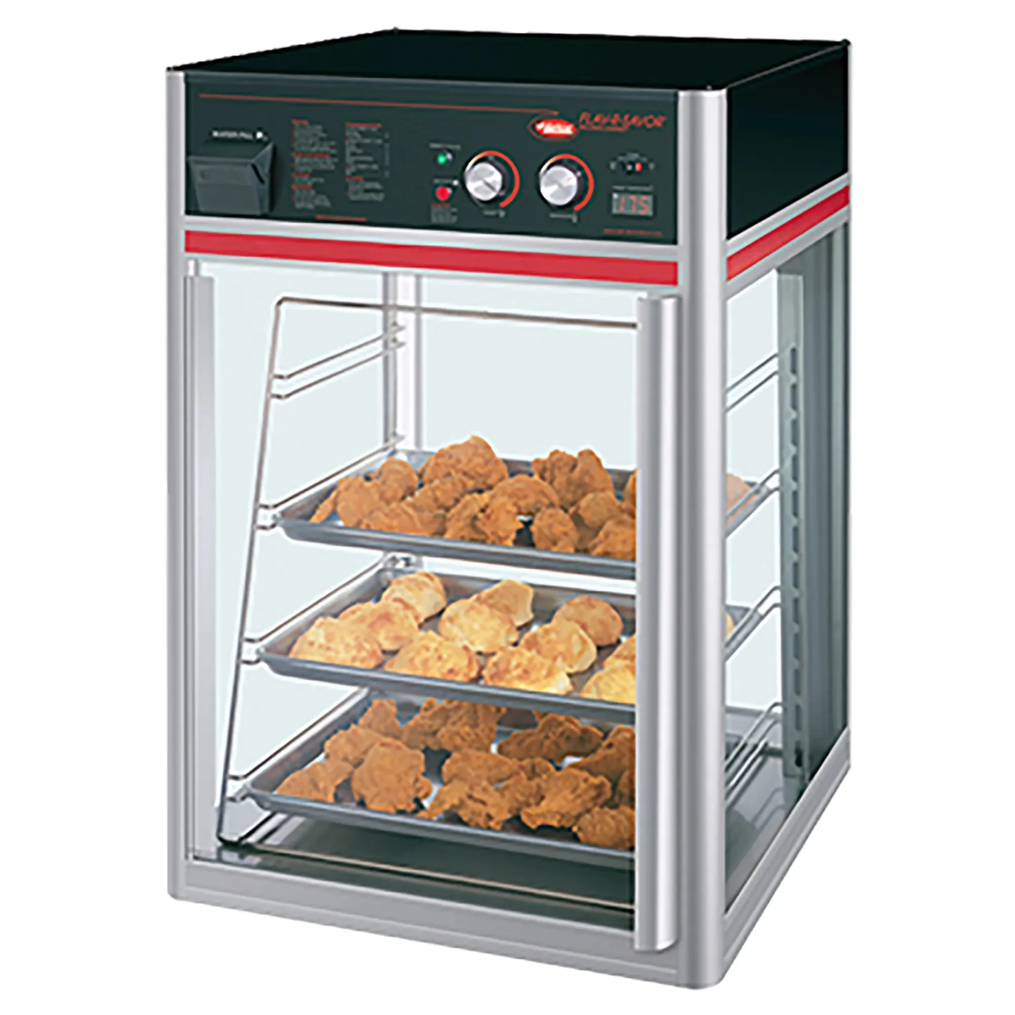 Hatco FSDT-X Series Glass Display Pizza/Food Warmer - 4 Tier Fixed Pan Rack - Various Configuraions