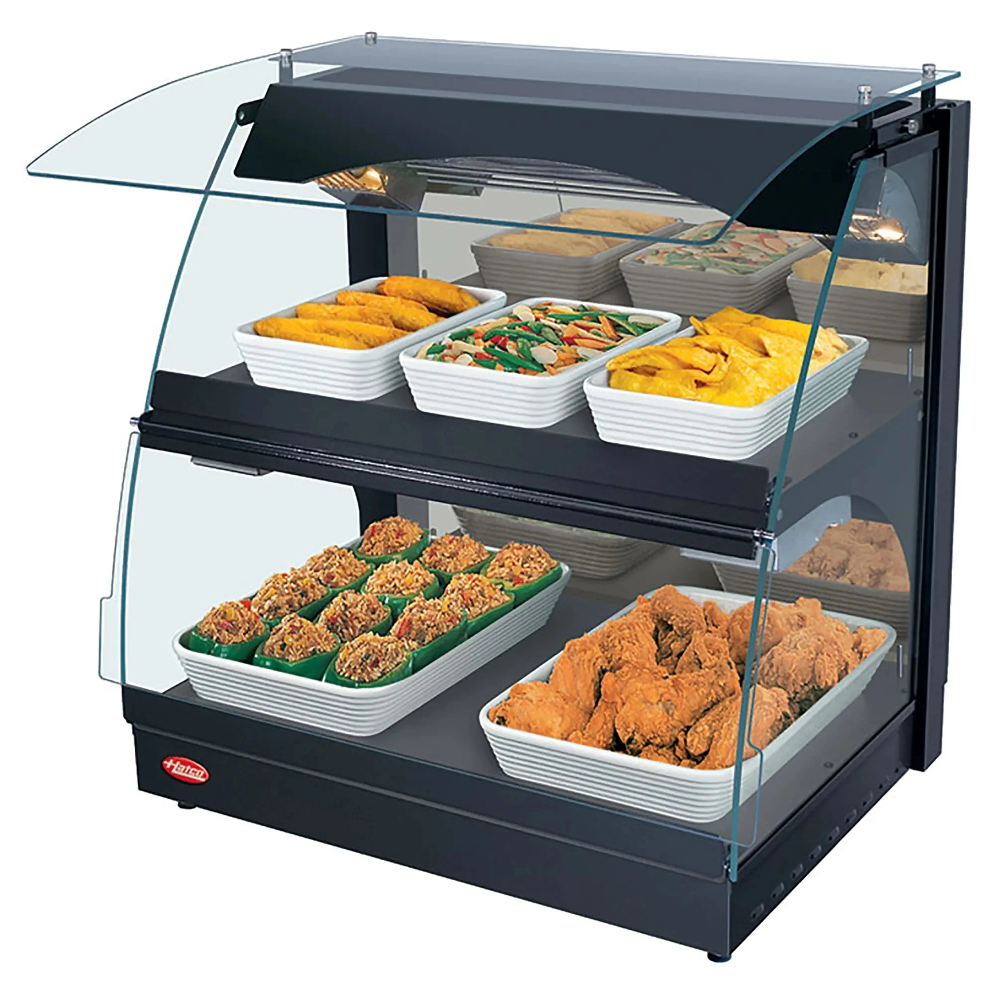 Hatco GRCMW-1D Double Shelf 26" Open Heater Merchandiser - Image 2