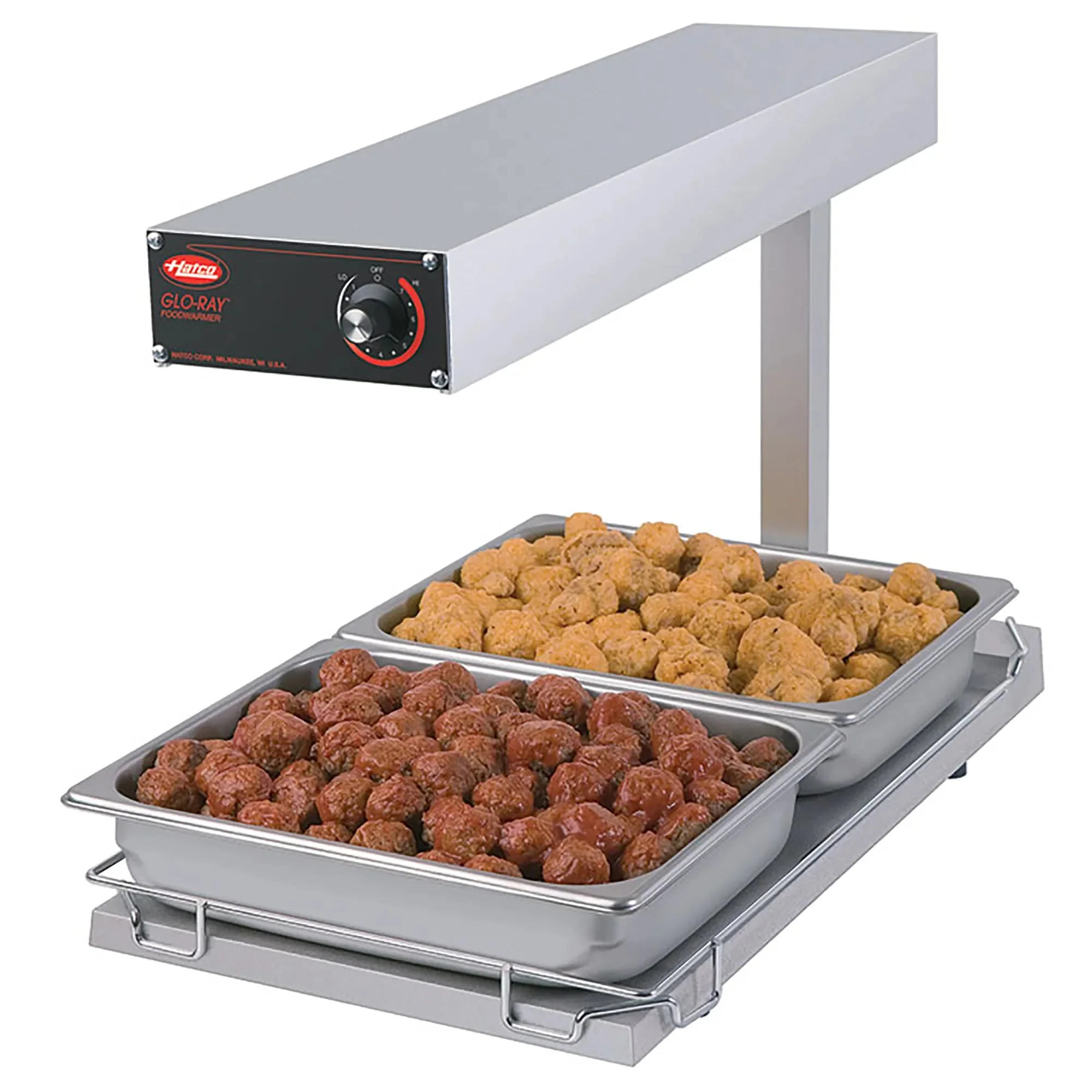 Hatco GRFFB Counter Top Chip Dump Station With Light, Heats from Above and Below