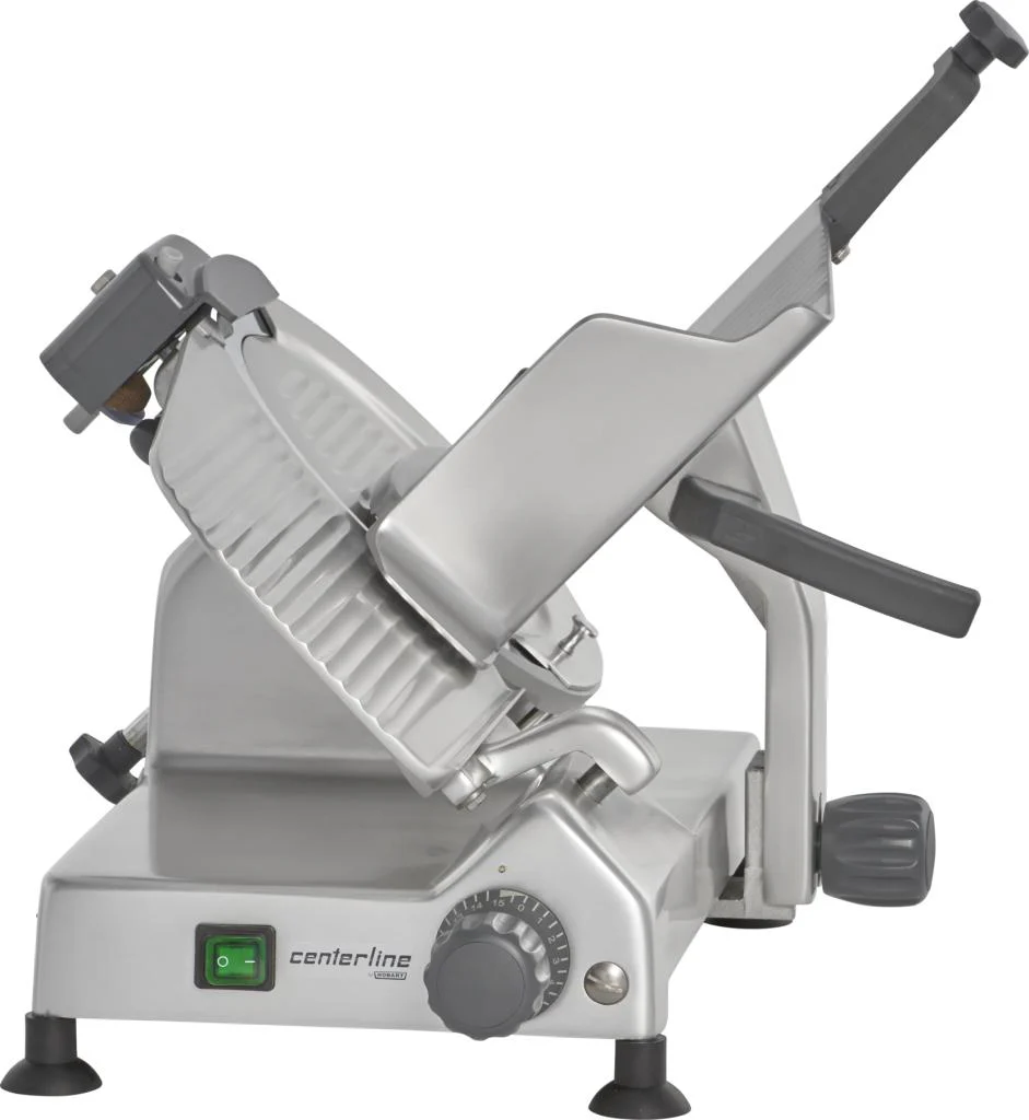 Hobart Centerline EDGE10 Manual Aluminum Meat Slicer - 10” Blade, 1/3 HP, Belt Drive