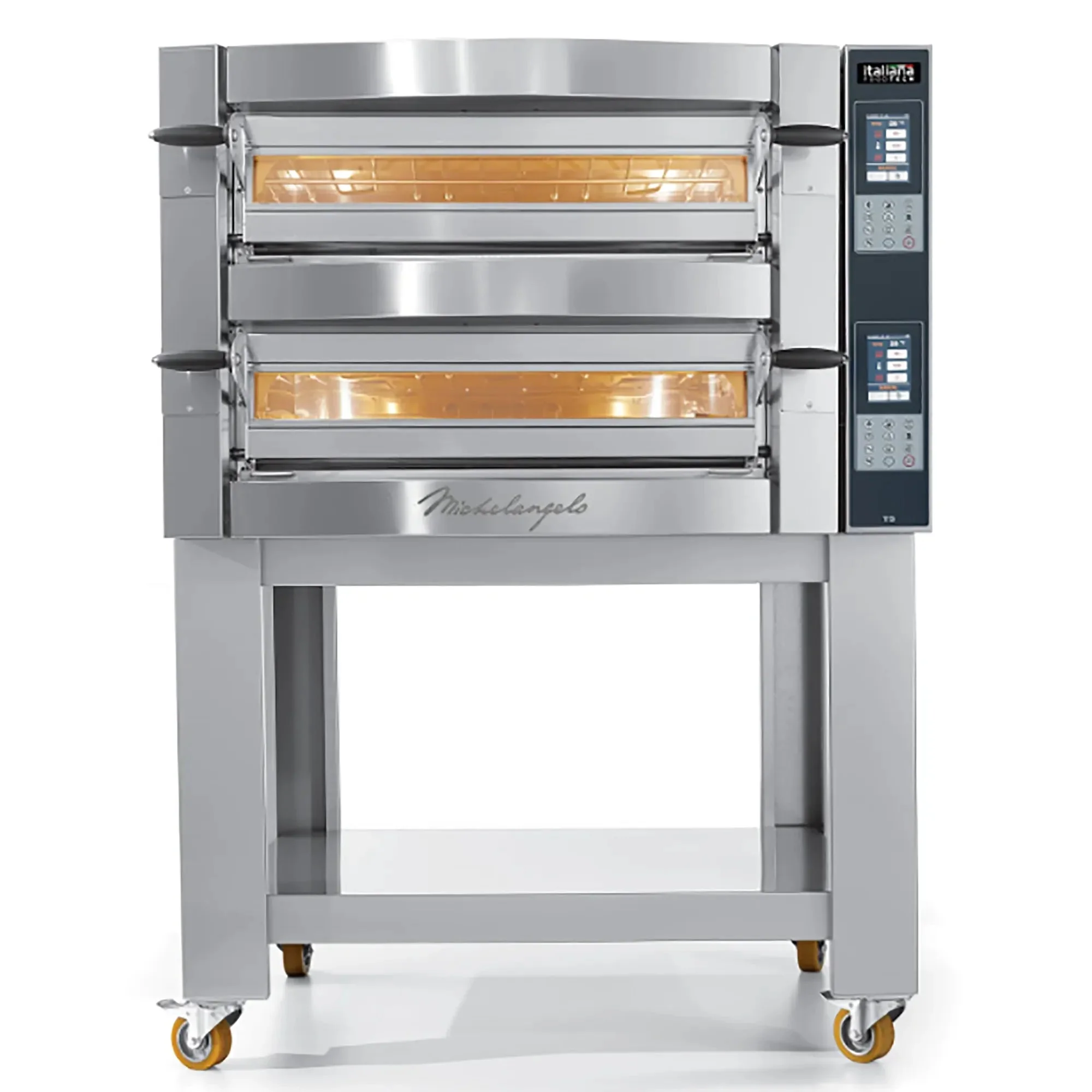 Italiana Food Tech ML635 Series Electric 28" x 42" Michelangelo Deck Pizza Oven - 208V, Single or Double Deck - Image 4