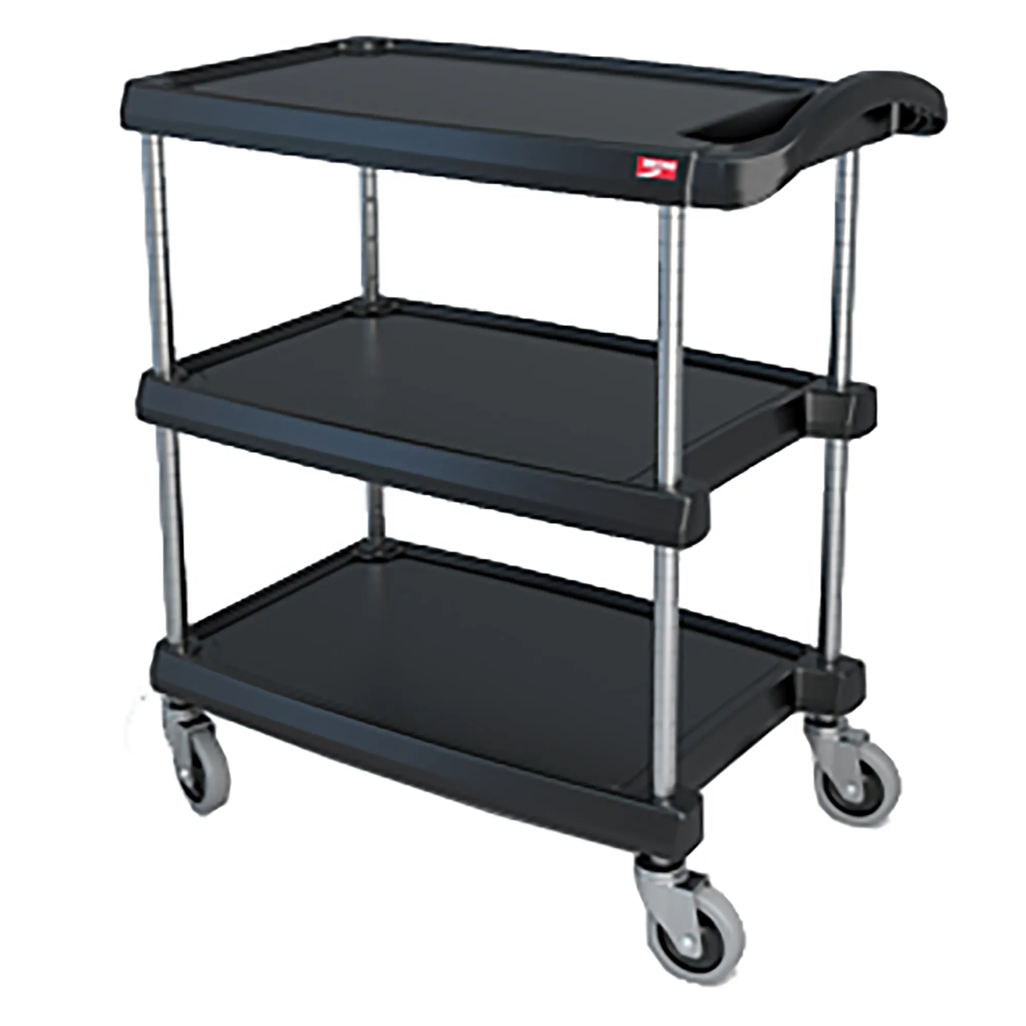Metro MY1627-34BL Plastic Black Utility Cart, 400 Lbs Capacity