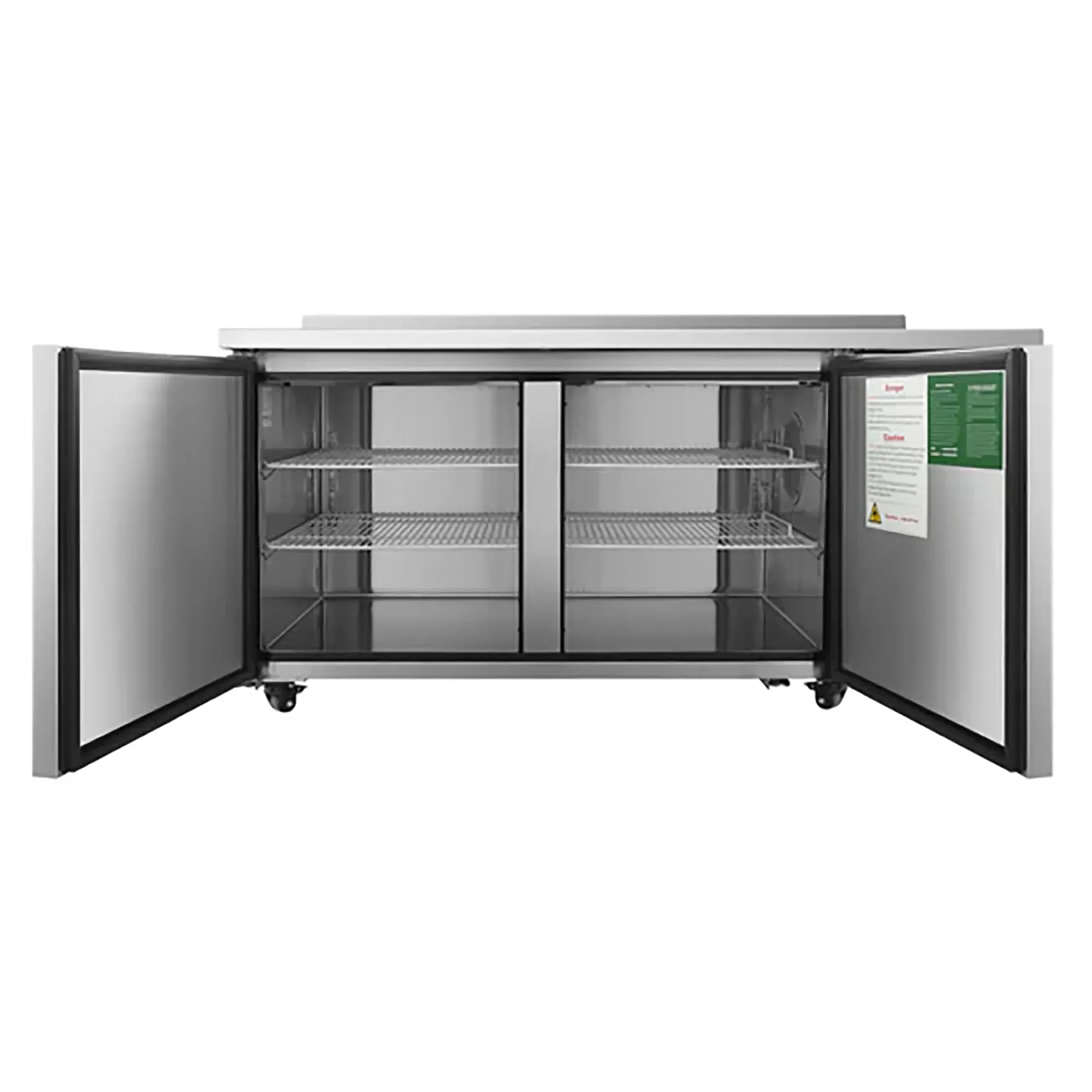 Atosa MGF67GR Double Door 67" Side Mounted Refrigerated Work Table w/ Backsplash - Image 3