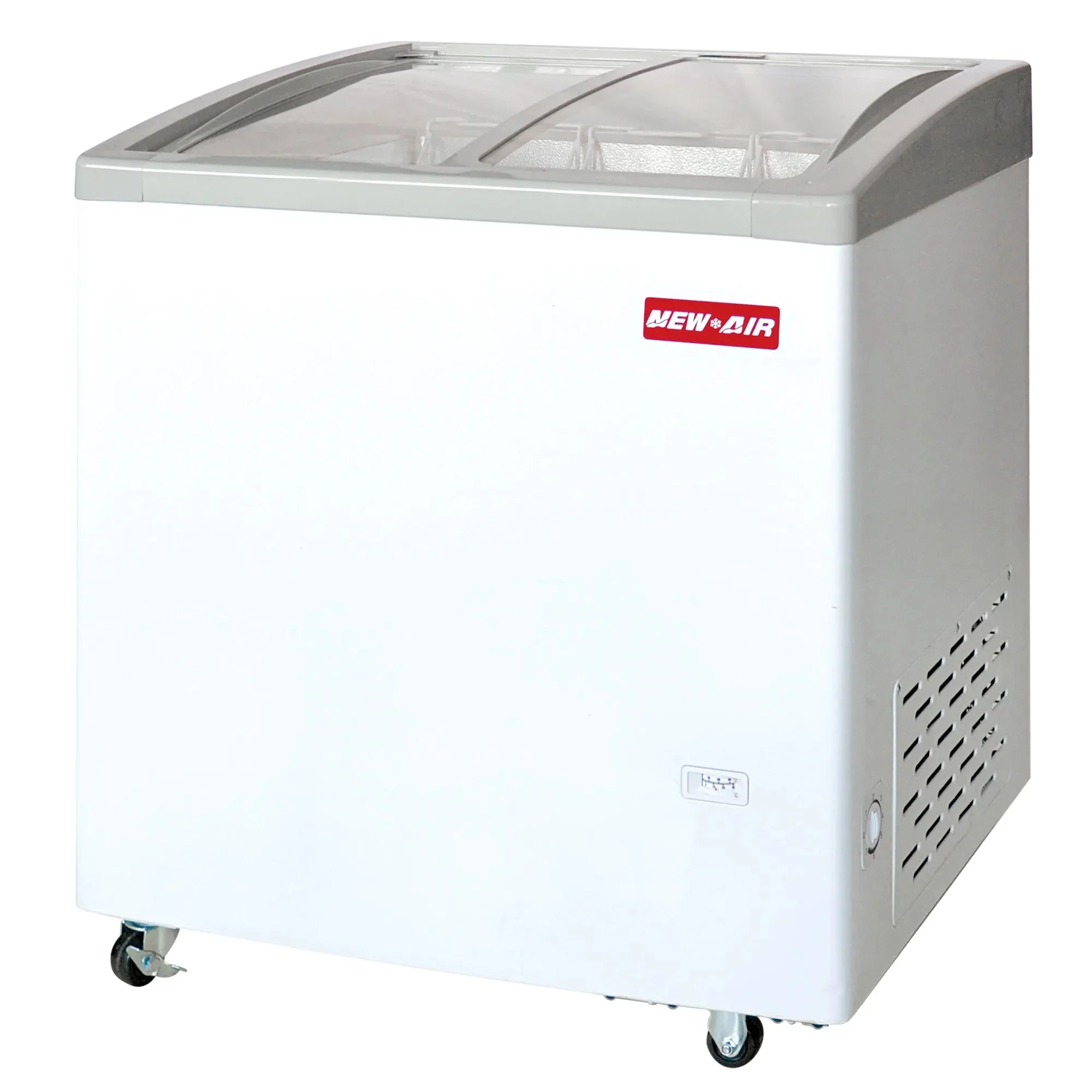 New Air NIF-32-CG Double Door 32"W Curved Glass Display Chest Freezer