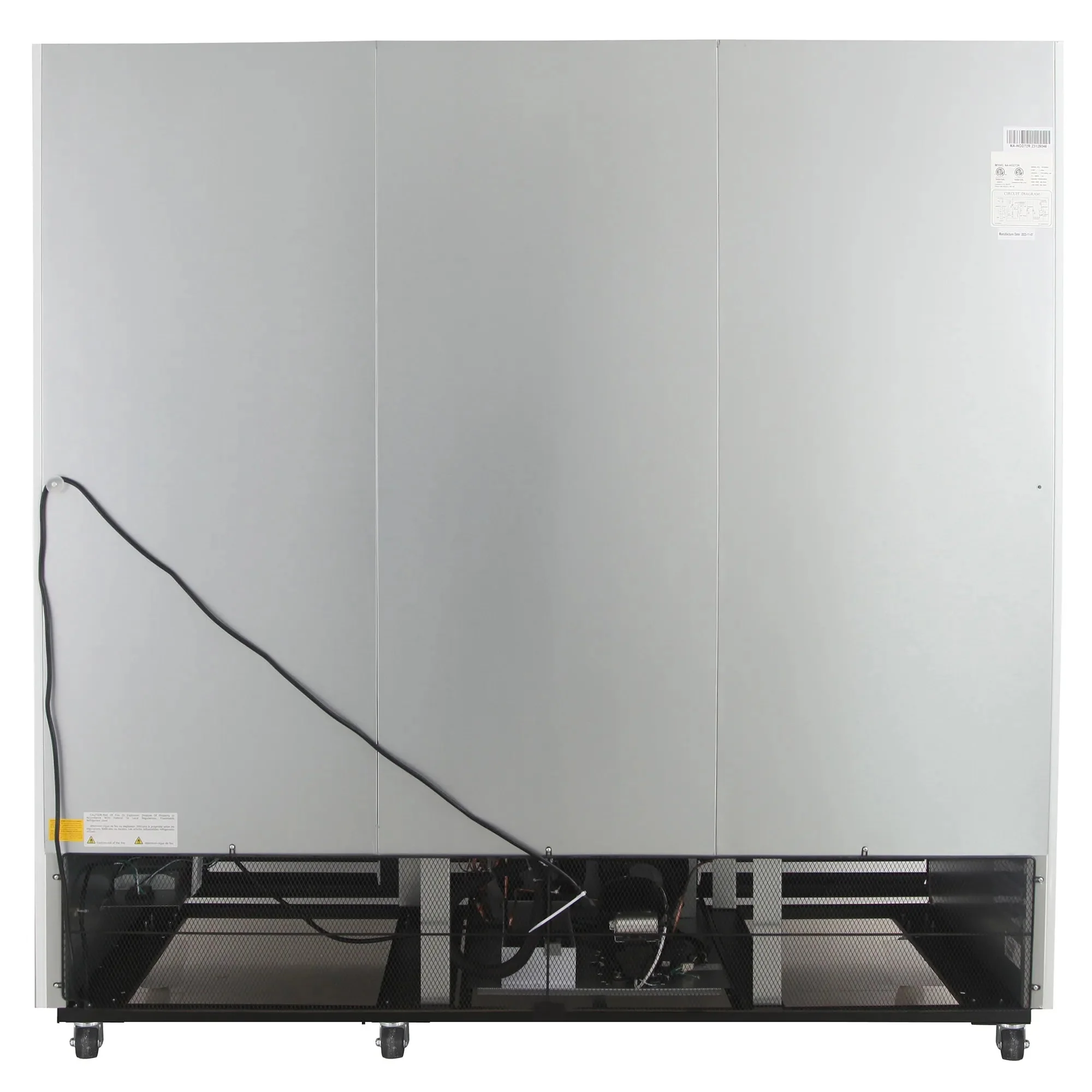 Nordic Air GFM-73C Triple Swing Glass Door 81" Wide Display Freezer - Image 4