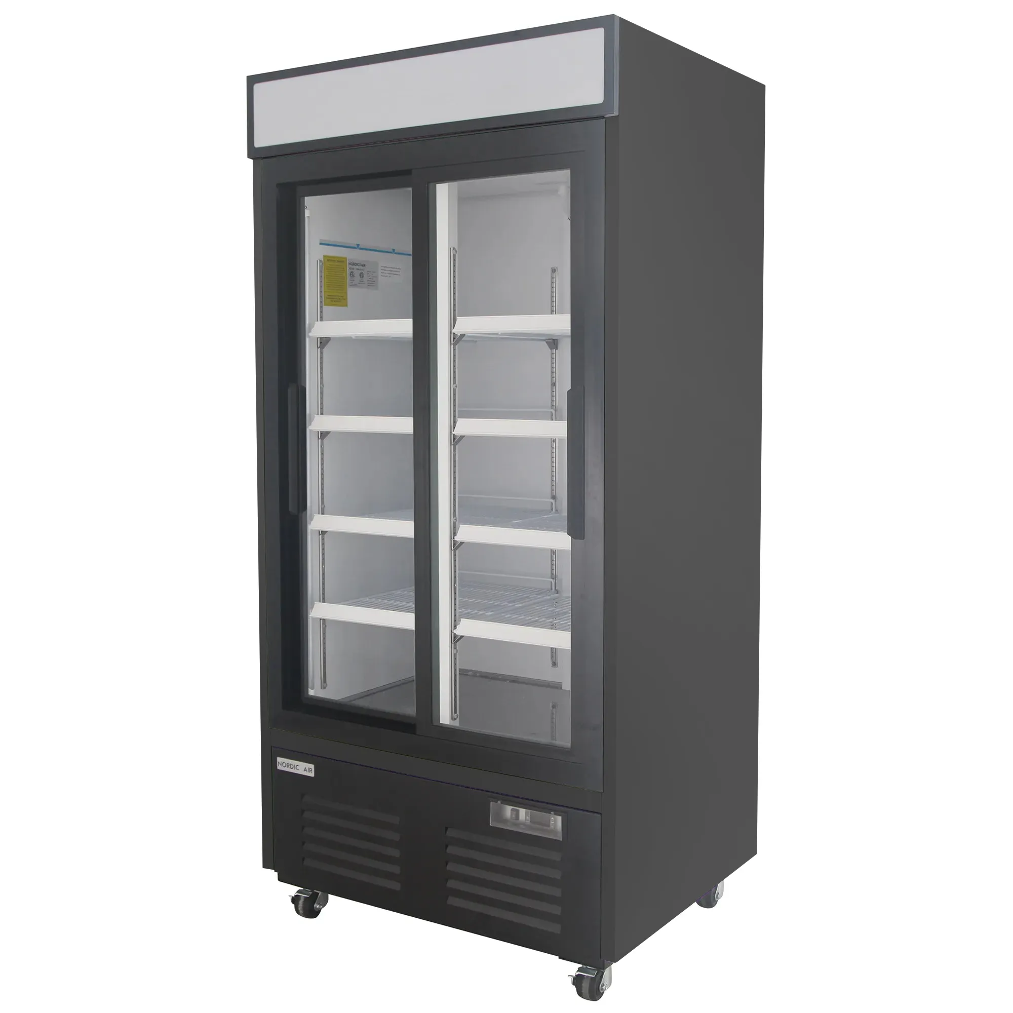 Nordic Air GRM-31C-S Double Sliding Glass Door 40" Wide Display Refrigerator - Image 2