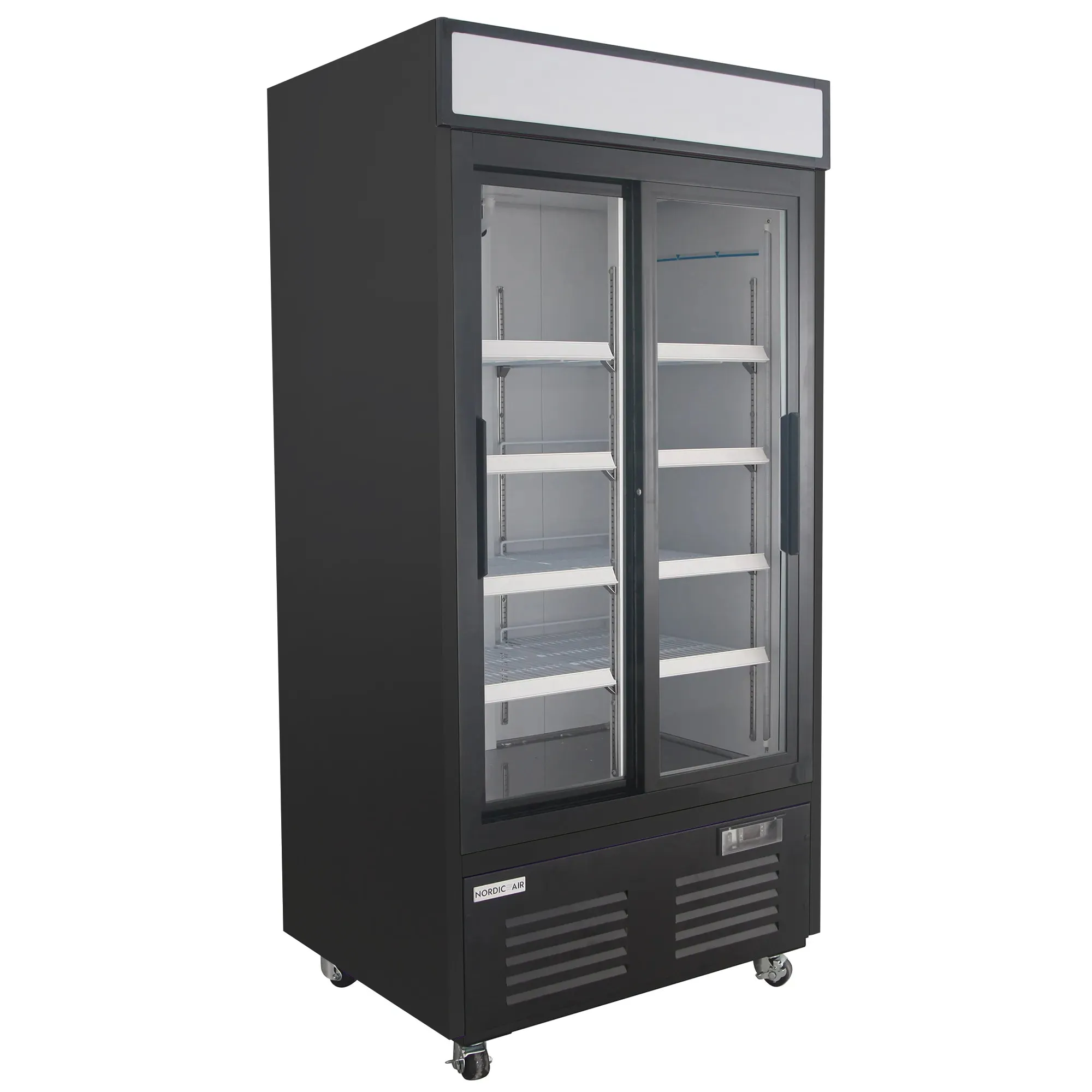 Nordic Air GRM-31C-S Double Sliding Glass Door 40" Wide Display Refrigerator - Image 3