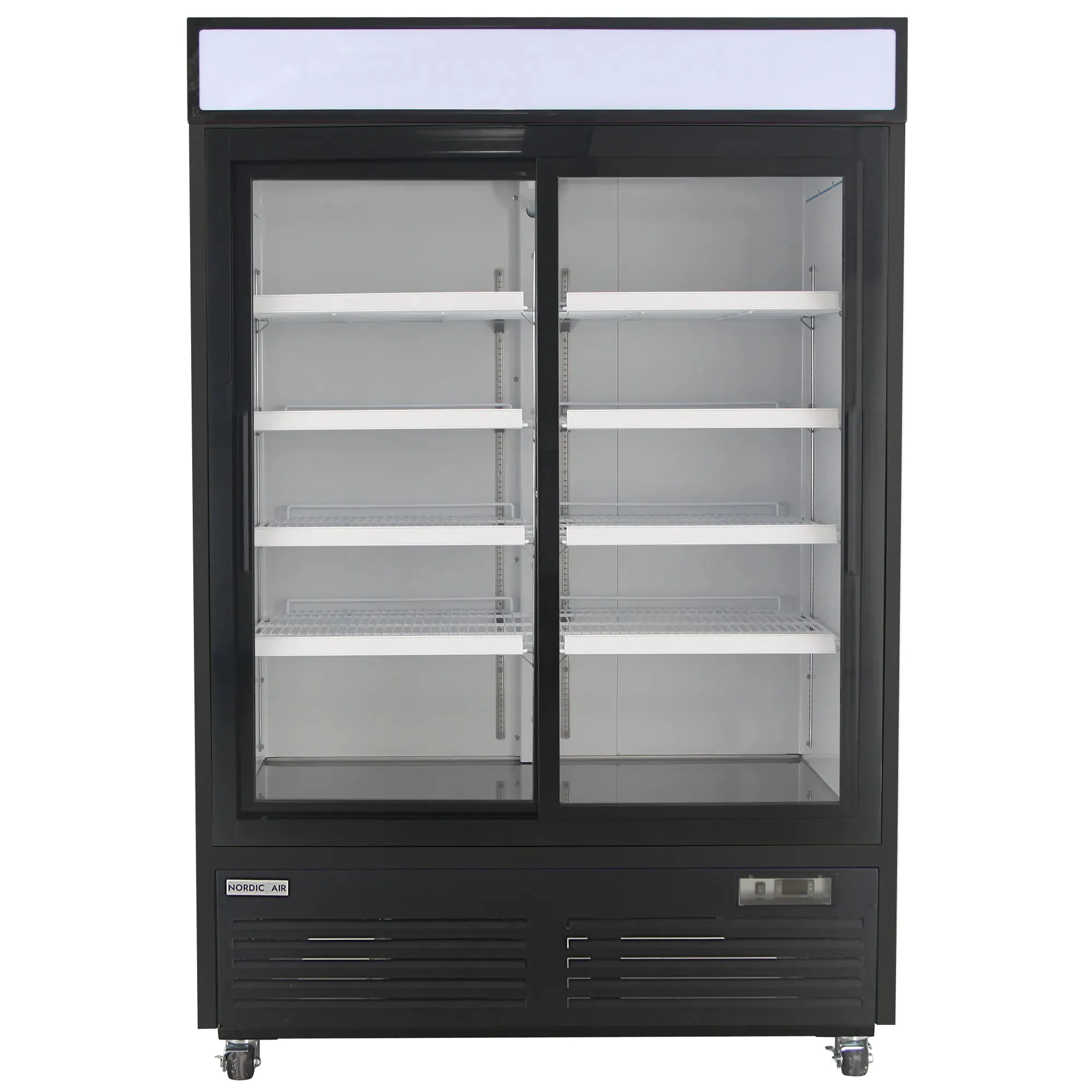 Nordic Air GRM-46C-S Double Sliding Glass Door 54" Wide Display Refrigerator