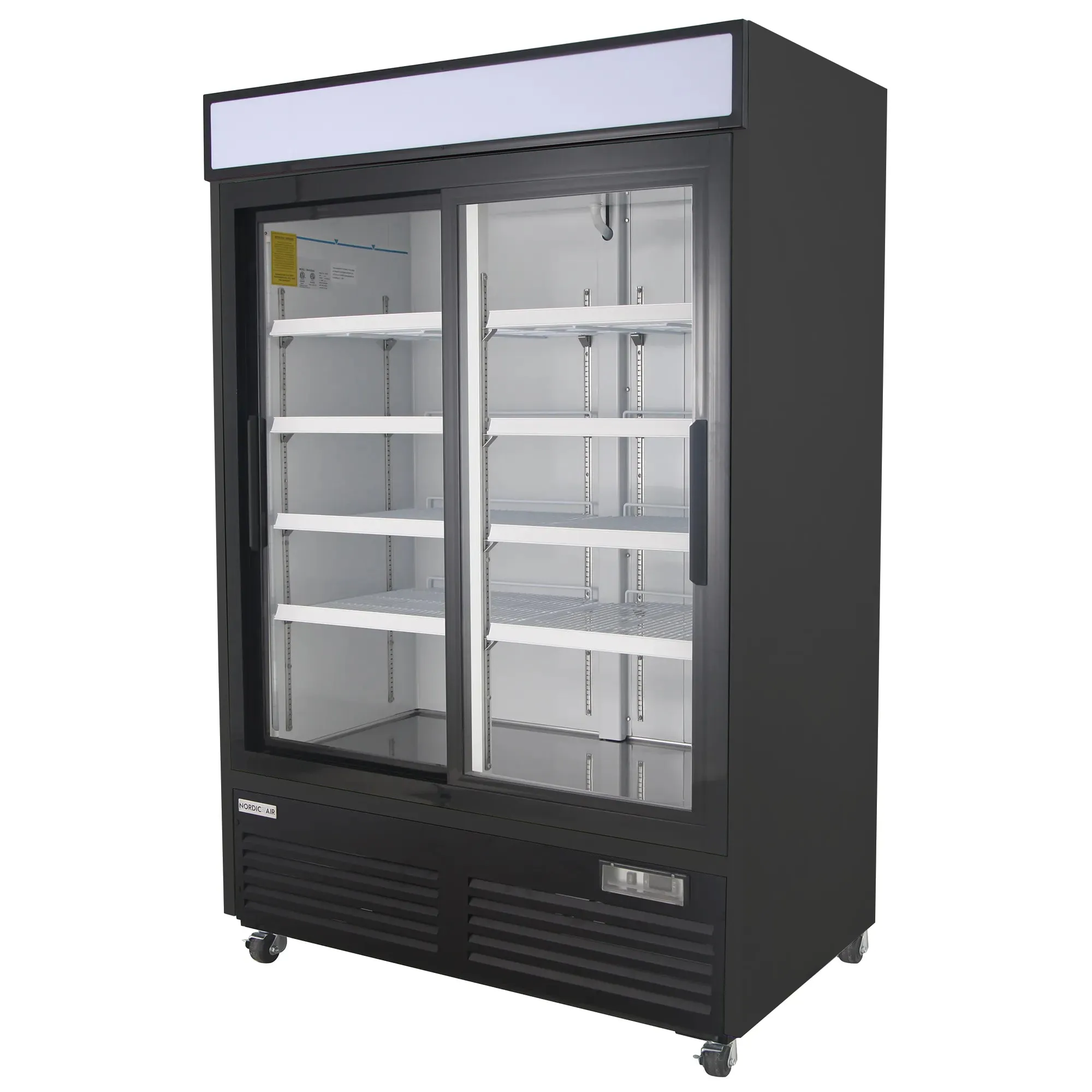 Nordic Air GRM-46C-S Double Sliding Glass Door 54" Wide Display Refrigerator - Image 2