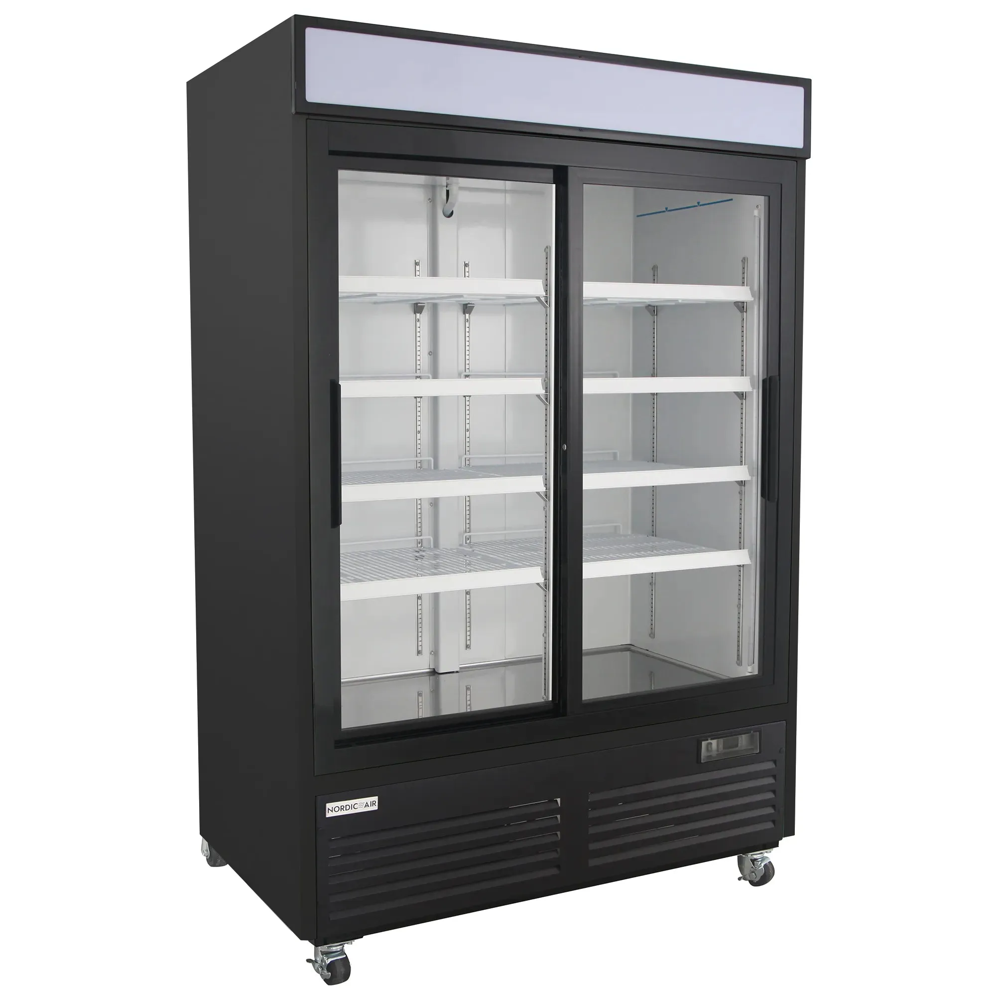 Nordic Air GRM-46C-S Double Sliding Glass Door 54" Wide Display Refrigerator - Image 3