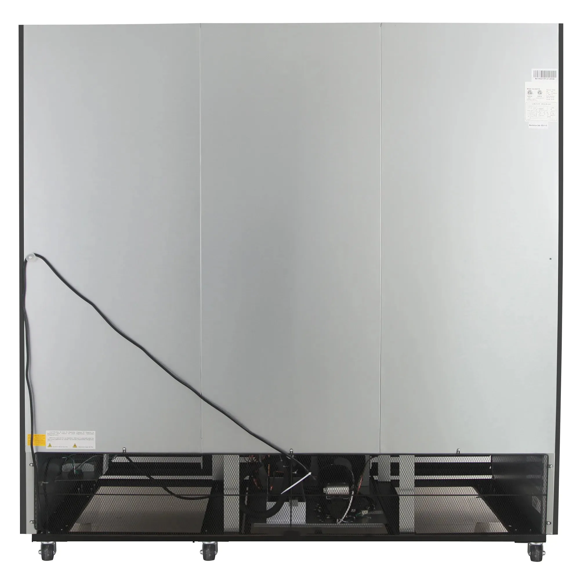 Nordic Air GRM-67C-S Triple Sliding Glass Door 81" Wide Display Refrigerator - Image 4