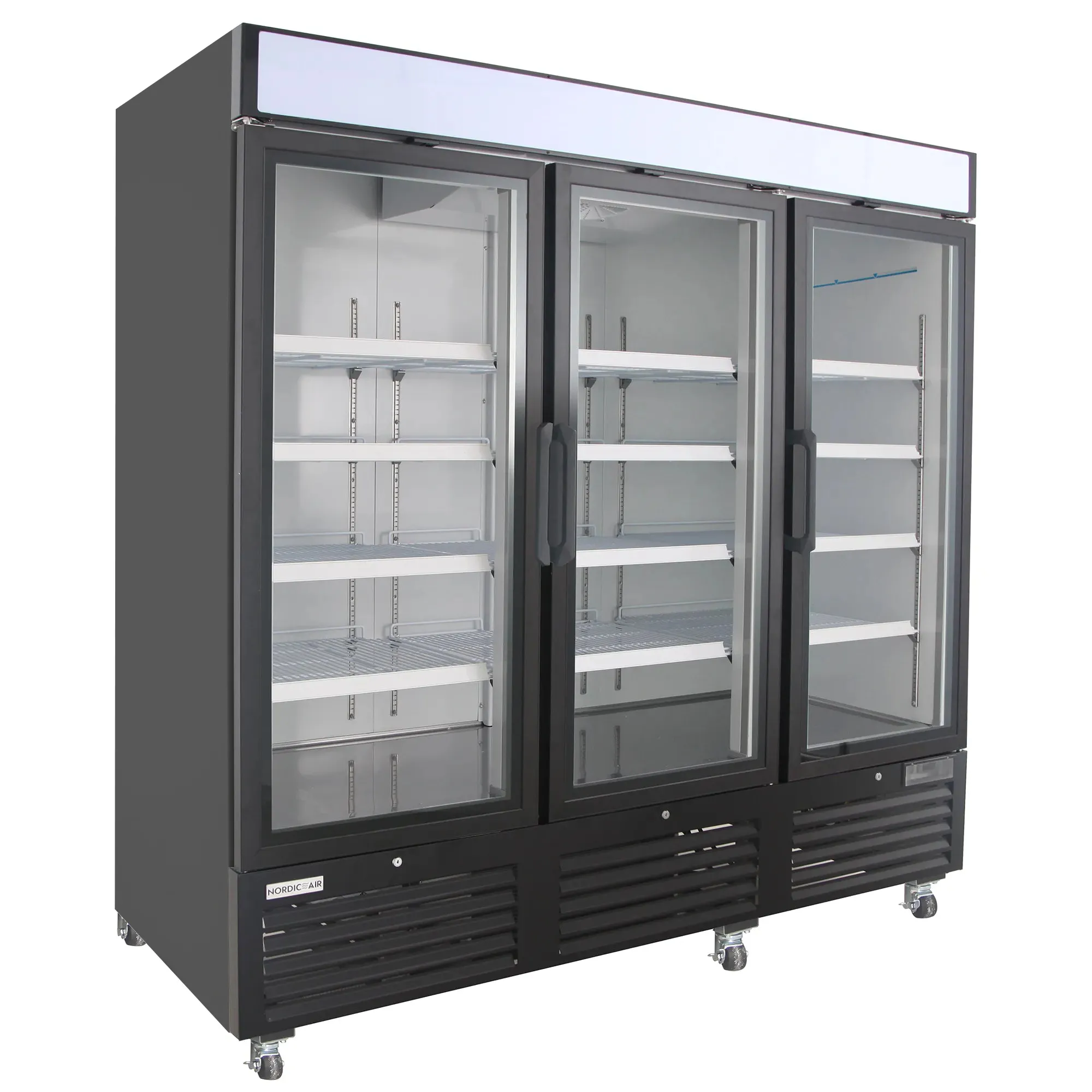 Nordic Air GRM-73C Triple Door 81" Wide Glass Display Refrigerator - Image 2