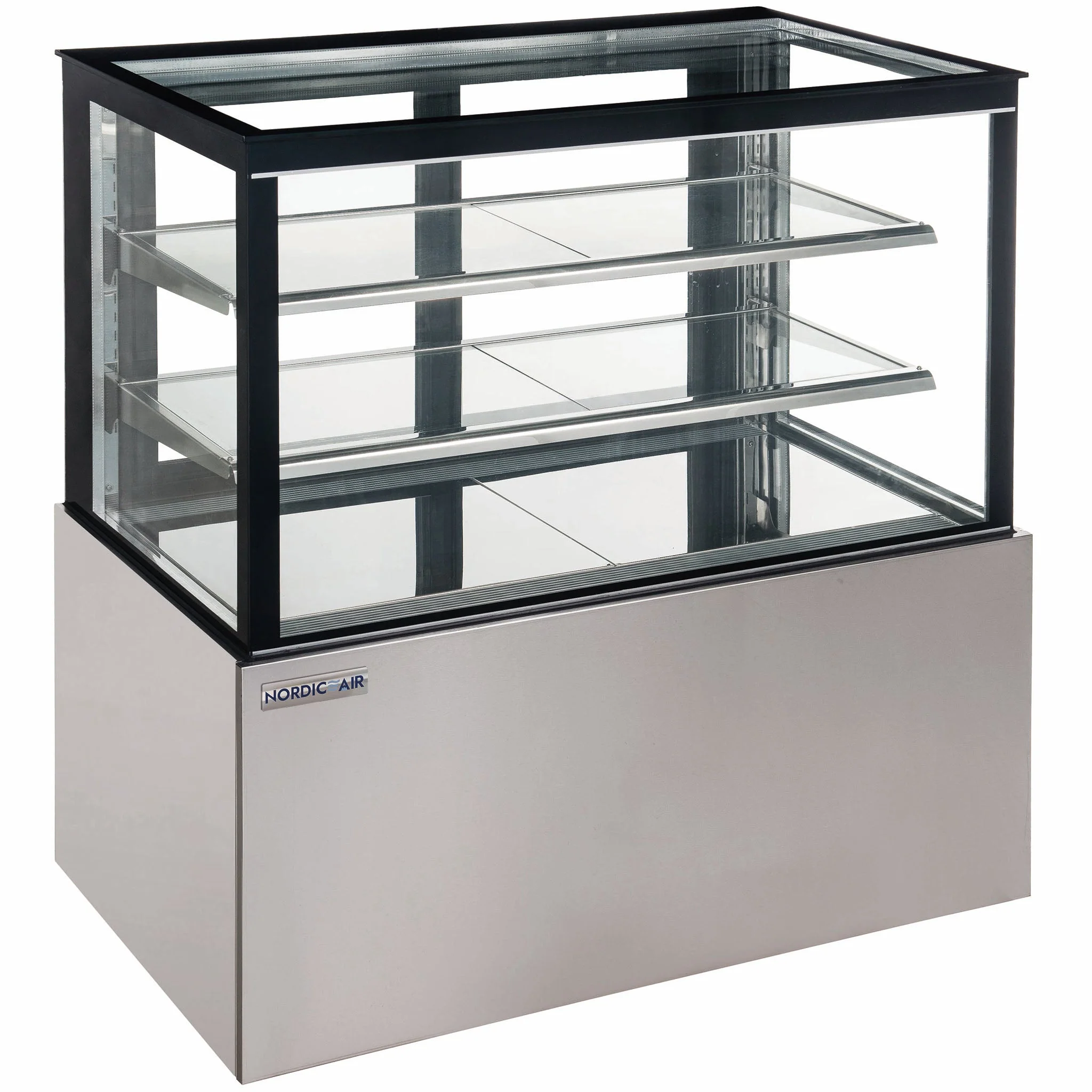 Nordic Air PD-71-2 Square Glass 2 Tier 71" Refrigerated Pastry Display Case