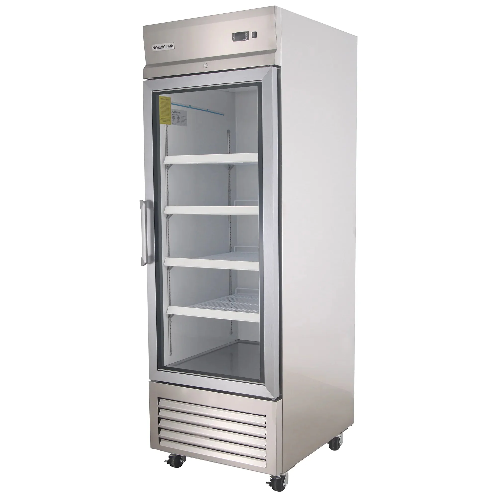 Nordic Air SGF-22C Single Glass Door 27" Wide Stainless Steel Freezer - Image 3