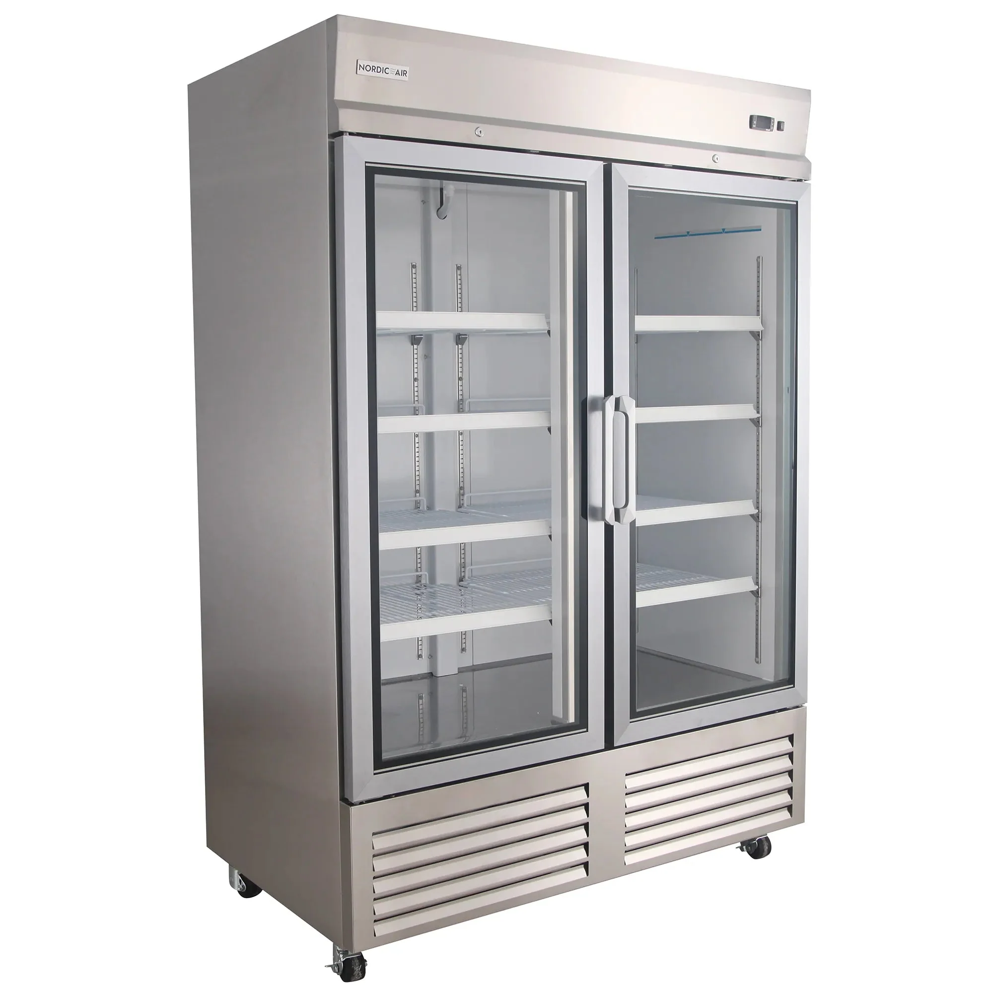 Nordic Air SGF-48C Double Glass Door 54" Wide Stainless Steel Freezer - Image 2