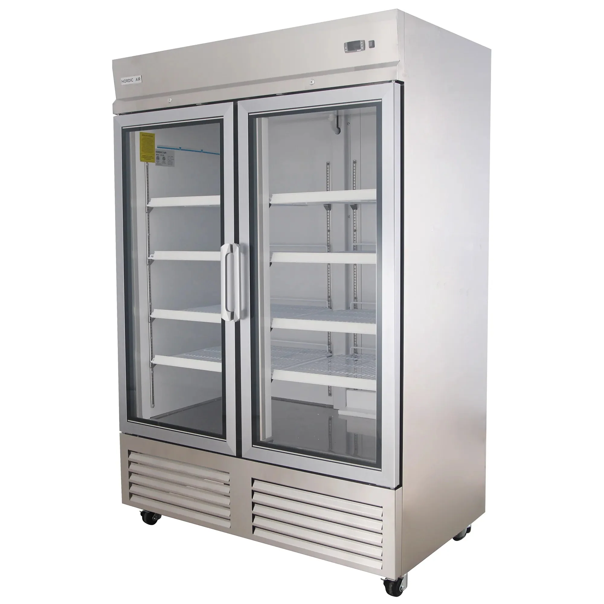 Nordic Air SGF-48C Double Glass Door 54" Wide Stainless Steel Freezer - Image 3