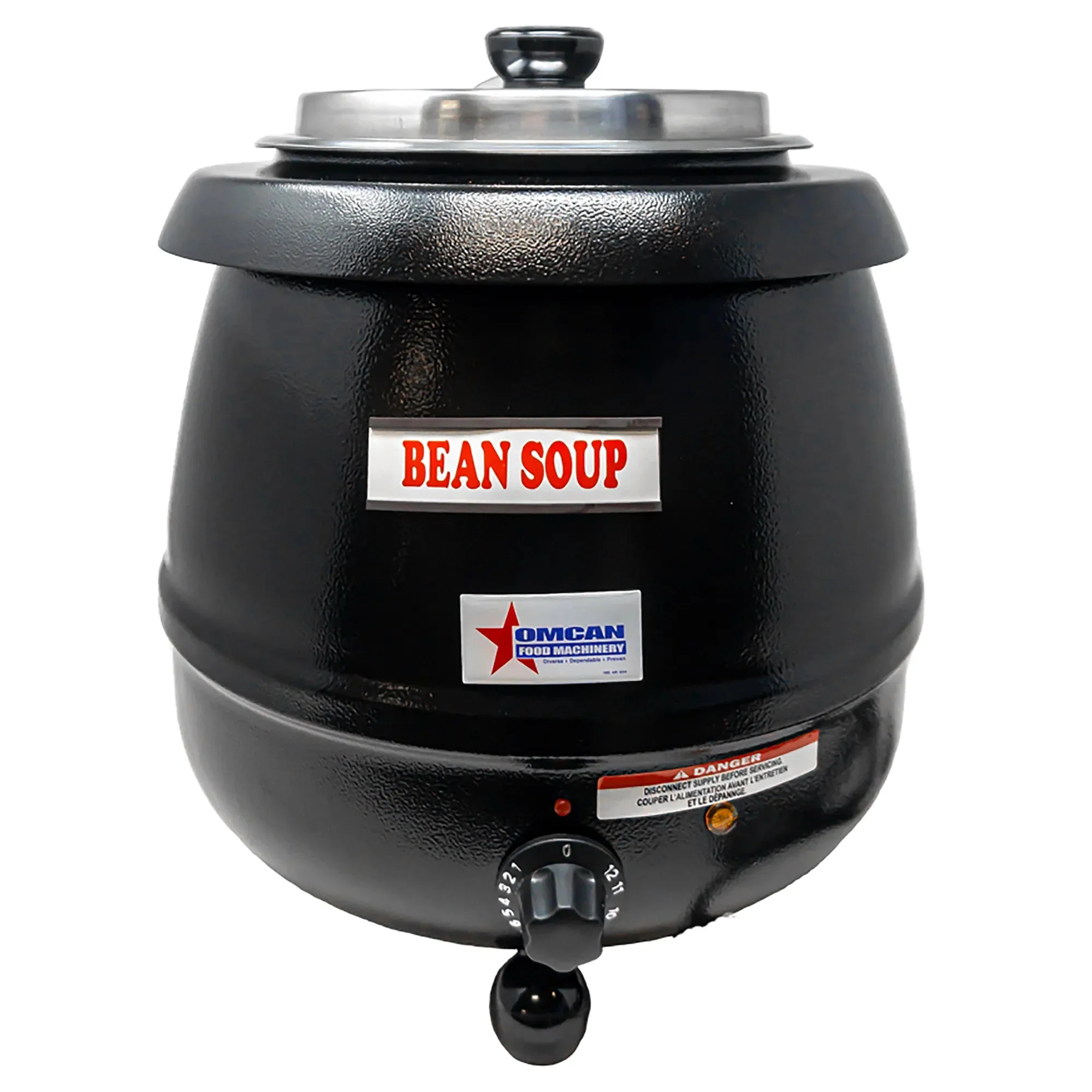 Omcan 19073 Black Steel 10.6Qt Electric Soup Kettle