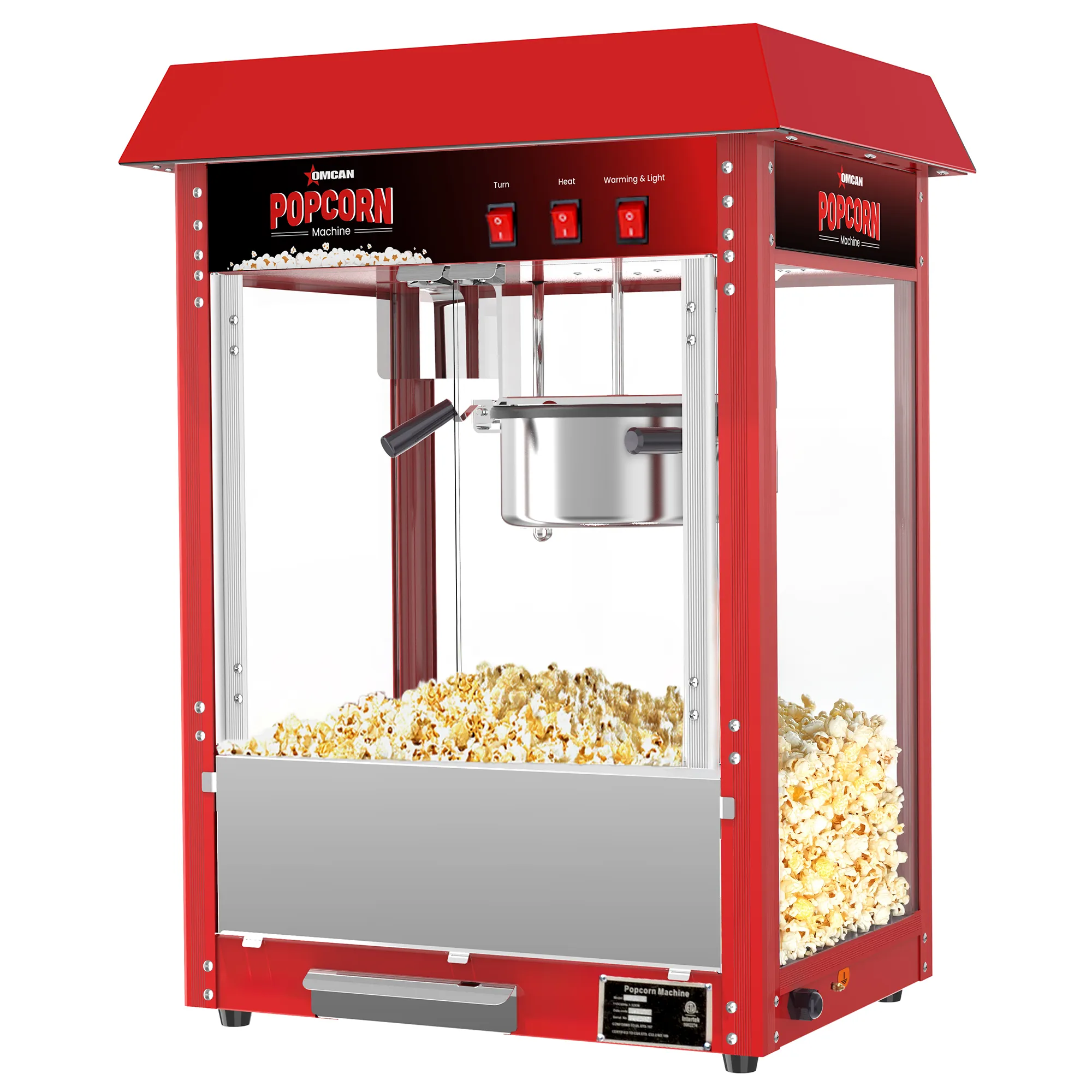 Omcan 40385 Popcorn Machine - 8 Oz. Capacity