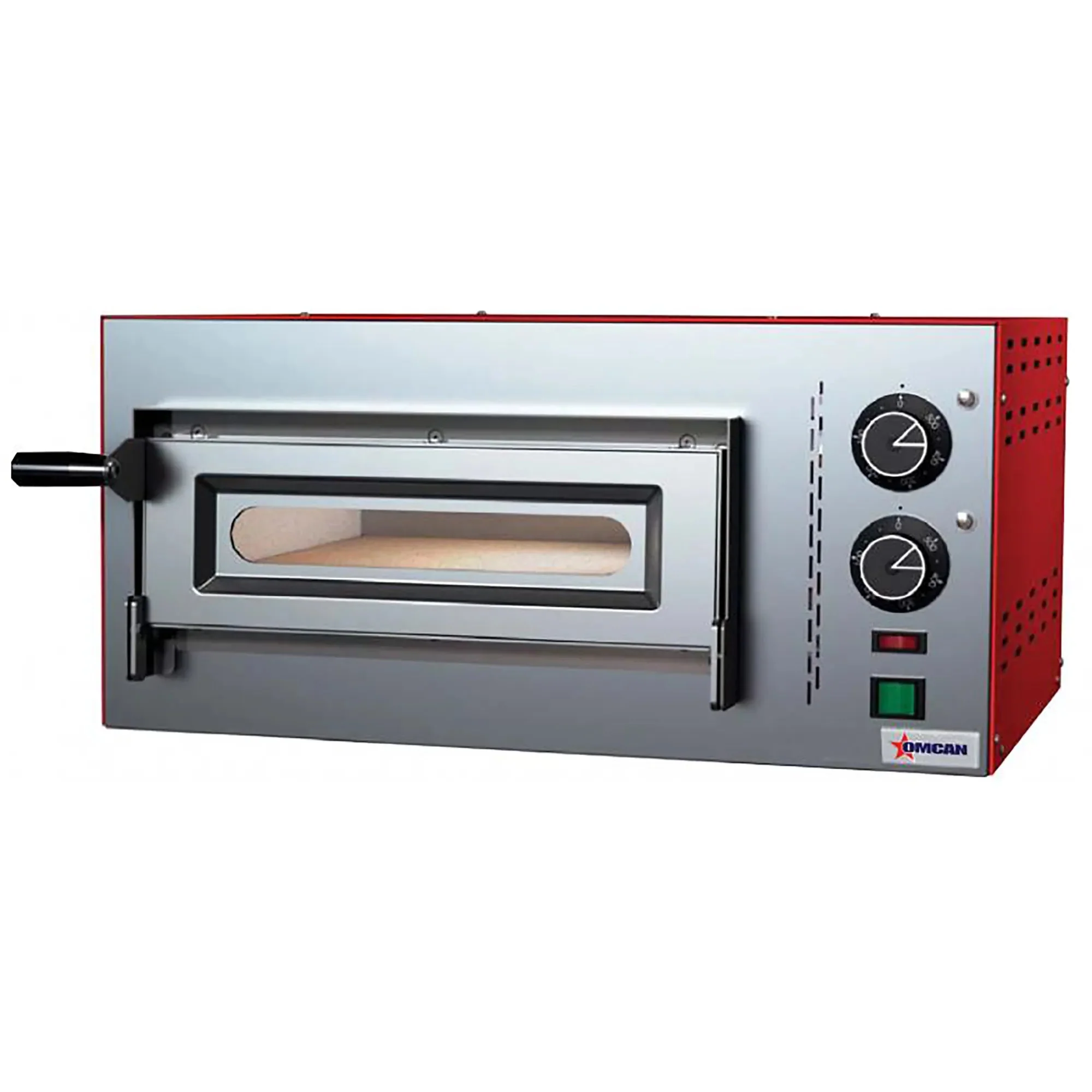 Omcan 40633 Compact Series Electric 14" Single Deck Counter Top Pizza Oven - 220V