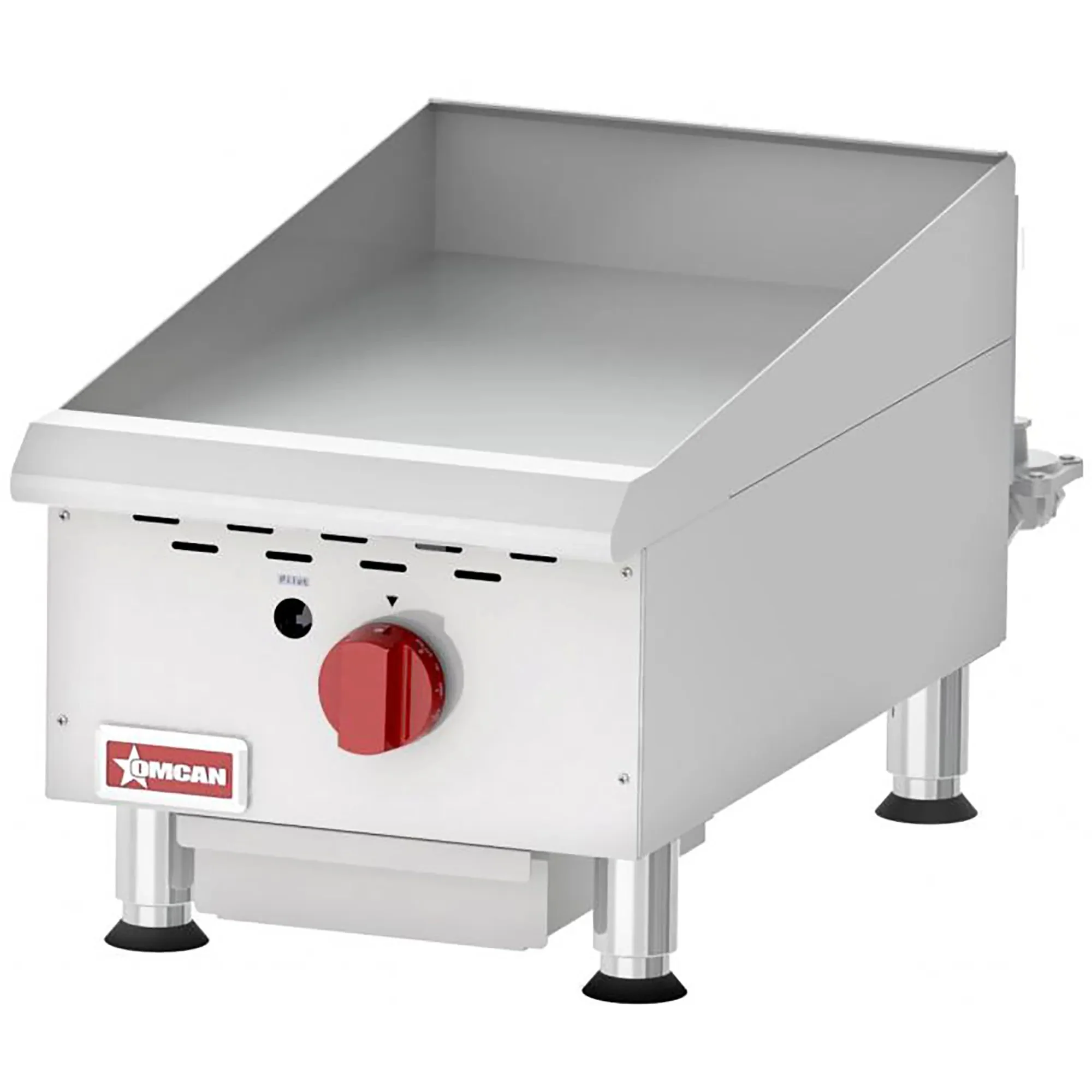 Omcan 43016 Natural Gas/Propane 15" Elite Thermostatic Griddle - 20" Deep Plate
