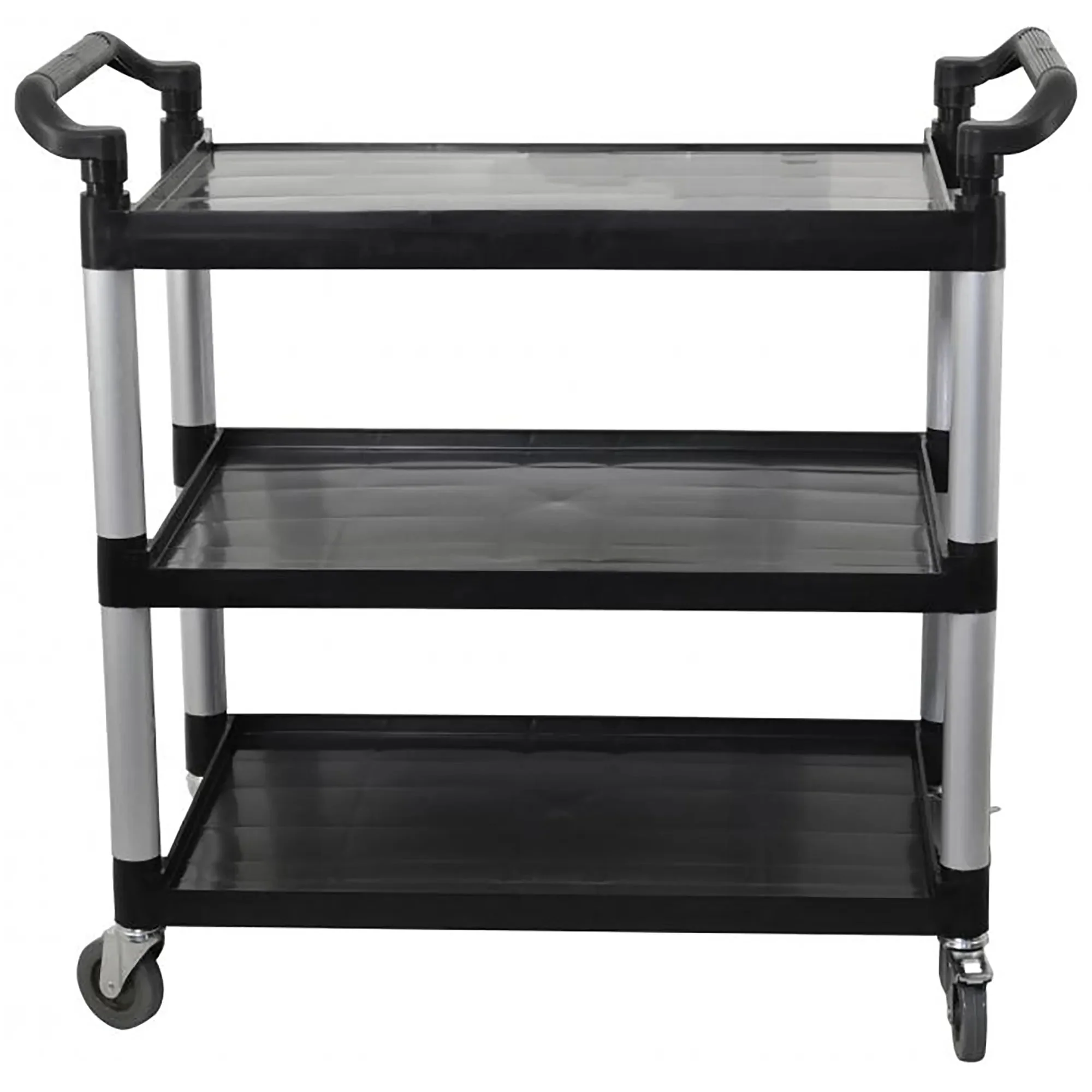 Omcan 43069 Plastic Black Utility Cart, 198 Lbs Capacity - Image 2