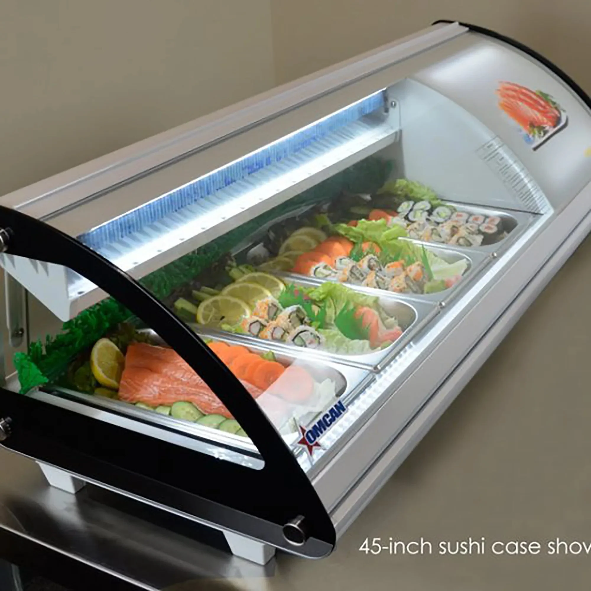 Omcan 43223 Refrigerated 45" Sushi Showcase - Image 2