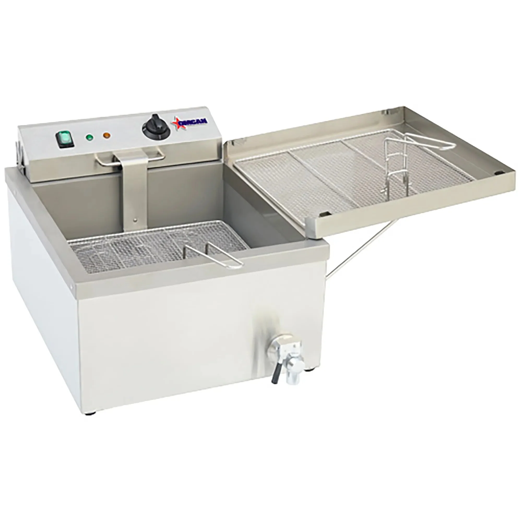 Omcan 44522 Electric Counter Top Single Donut Fryer - 120V, 25LB Capacity