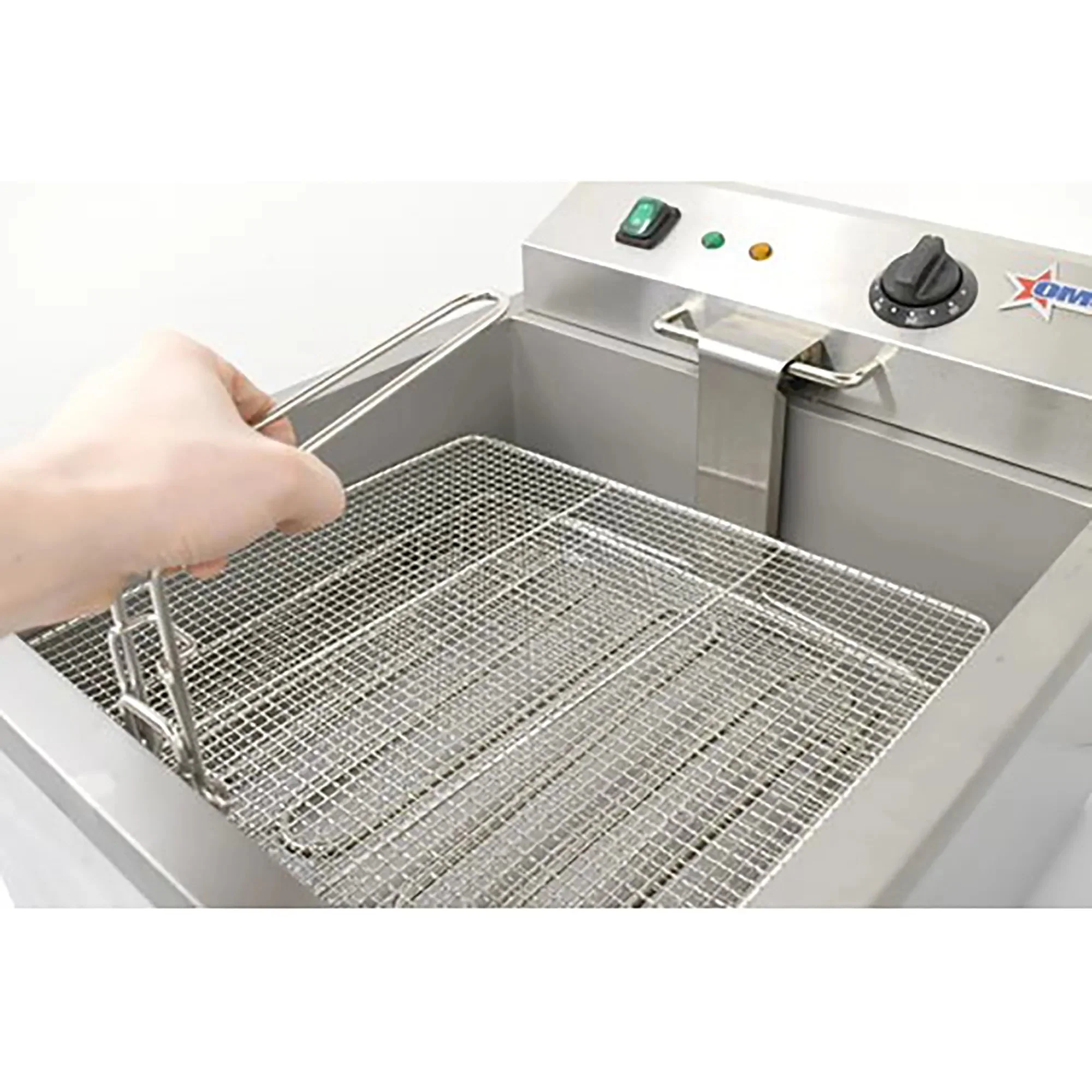 Omcan 44522 Electric Counter Top Single Donut Fryer - 120V, 25LB Capacity - Image 2