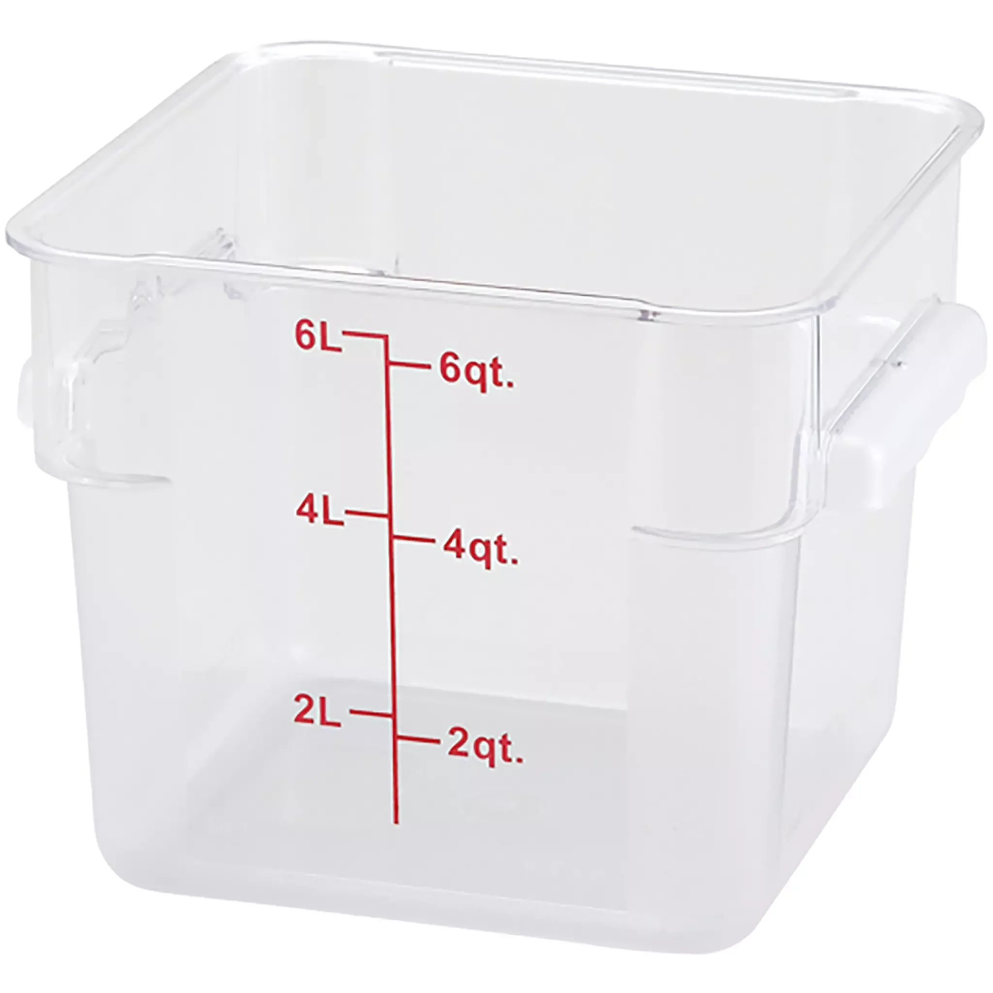 Winco PCSC Series Clear Polycarbonate Square Storage Container - Various Sizes - Image 3