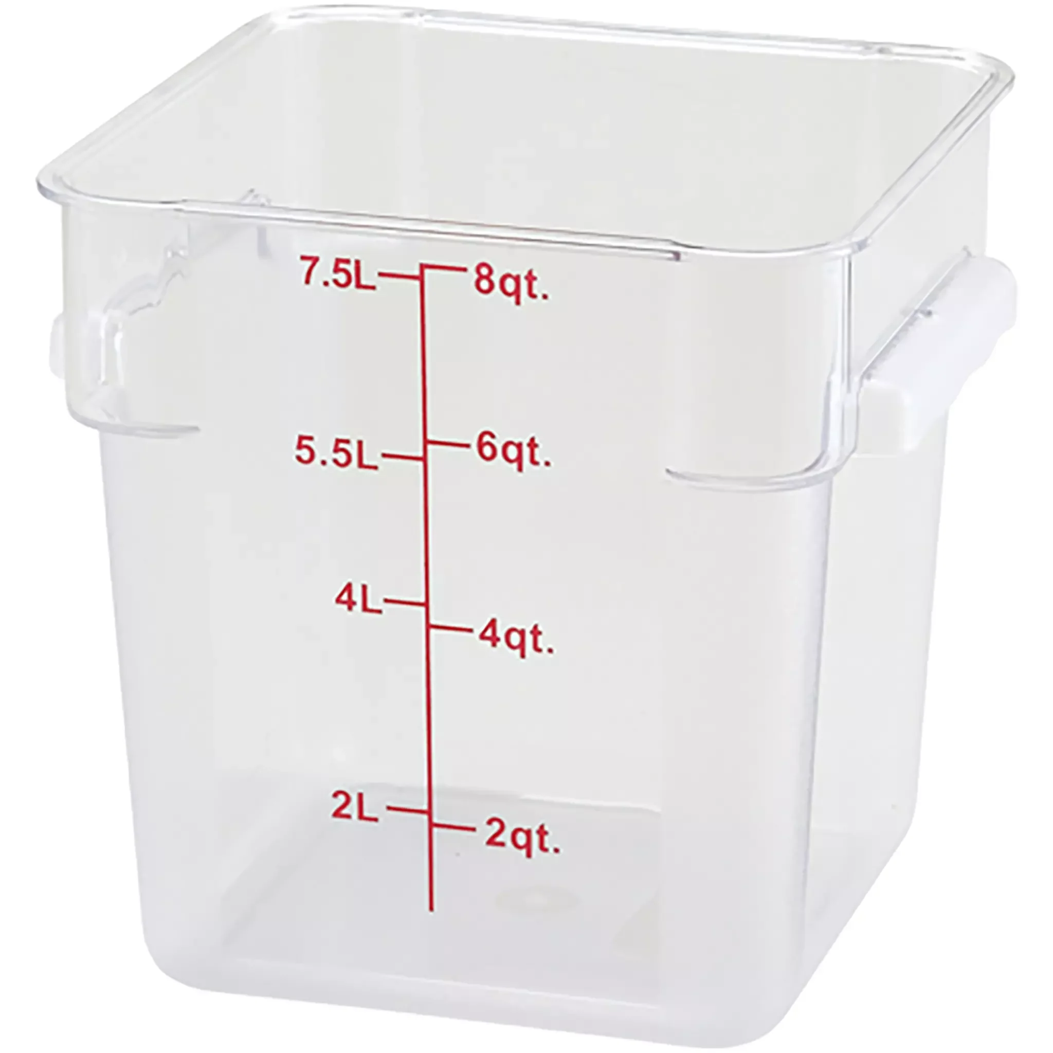 Winco PCSC Series Clear Polycarbonate Square Storage Container - Various Sizes - Image 4