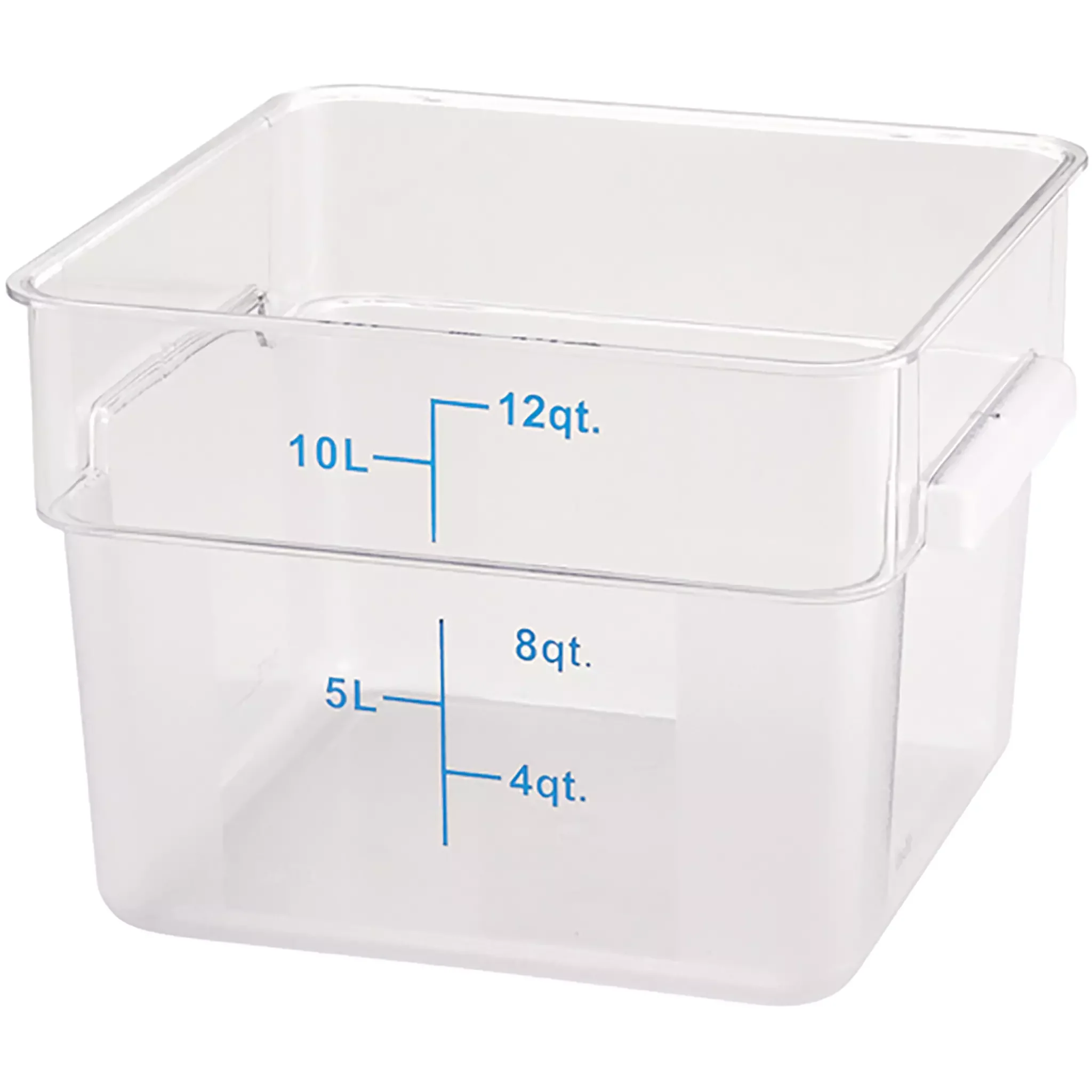 Winco PCSC Series Clear Polycarbonate Square Storage Container - Various Sizes - Image 5