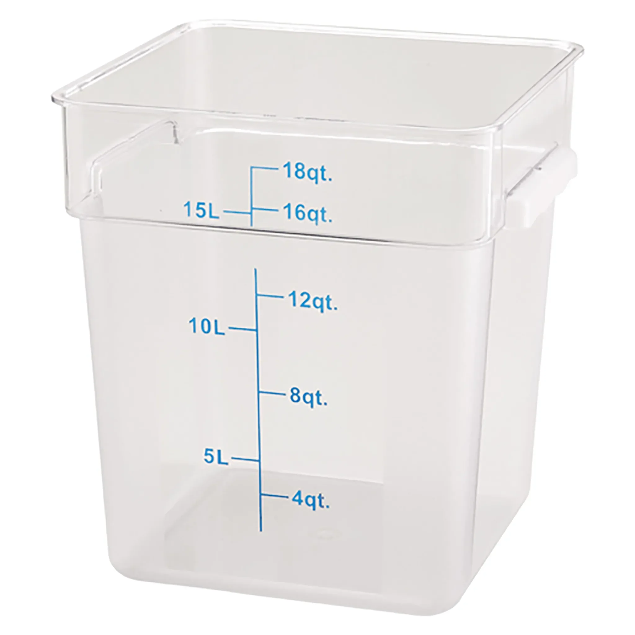 Winco PCSC Series Clear Polycarbonate Square Storage Container - Various Sizes - Image 6