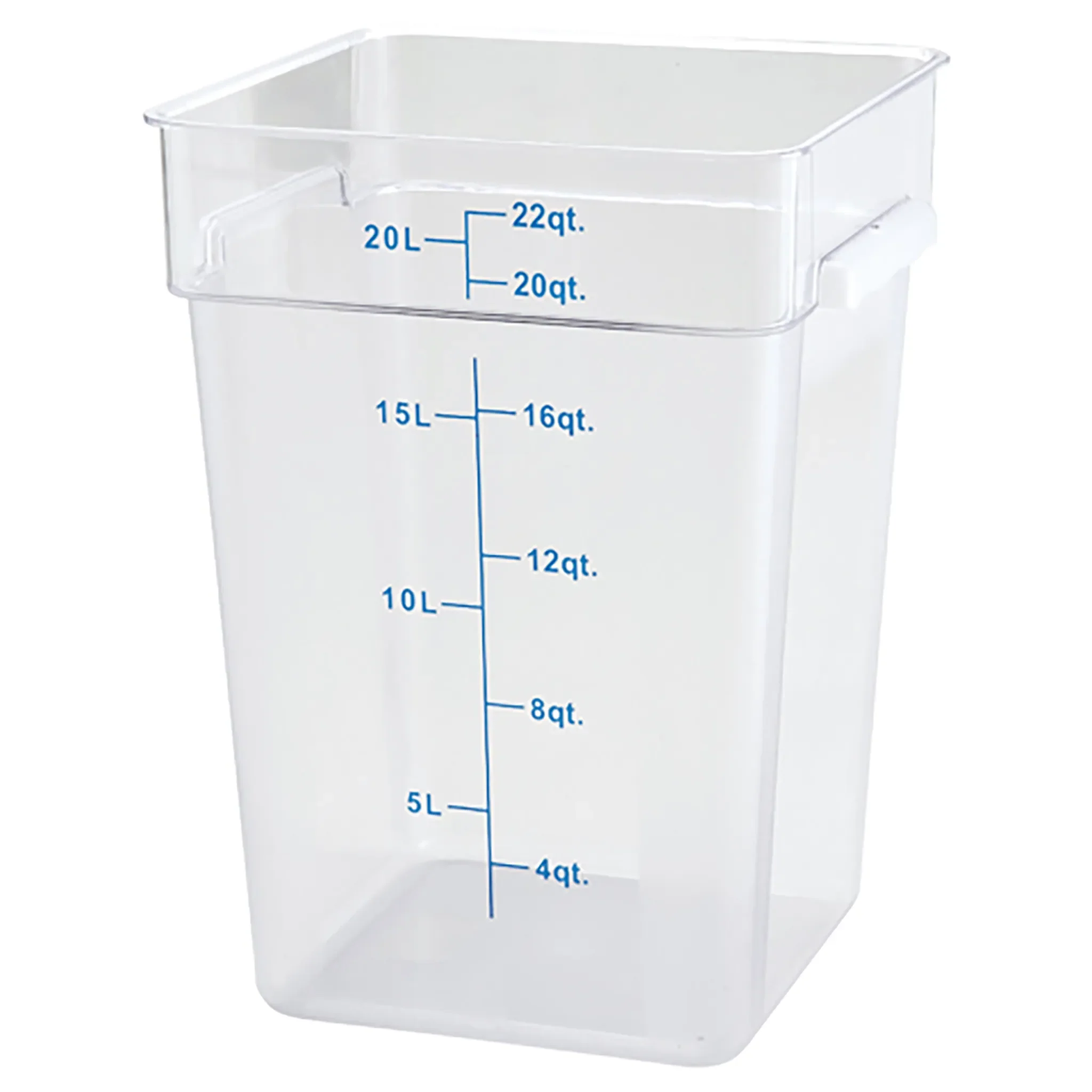 Winco PCSC Series Clear Polycarbonate Square Storage Container - Various Sizes - Image 7