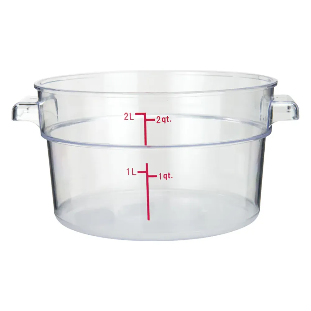 Omcan Clear Polypropylene Round Storage Container - Various Sizes - Image 2