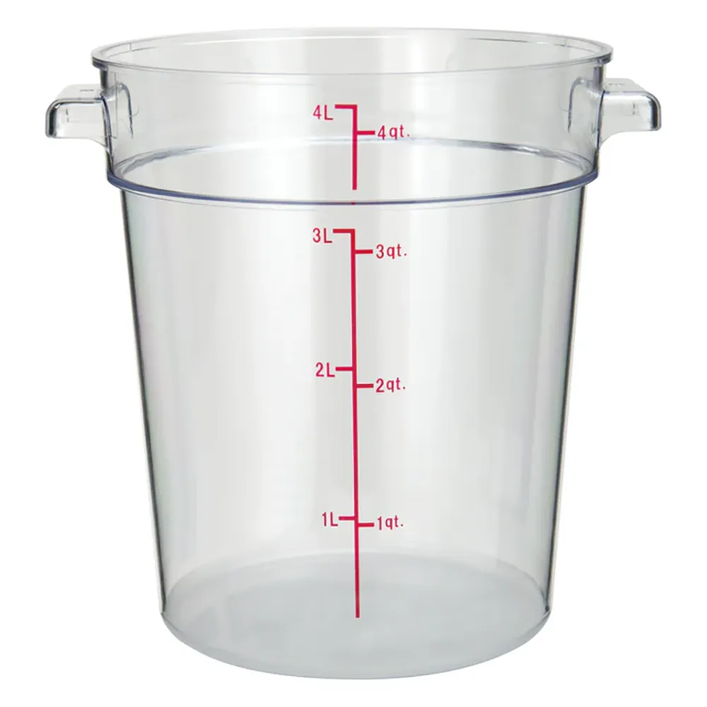 Omcan Clear Polypropylene Round Storage Container - Various Sizes - Image 3