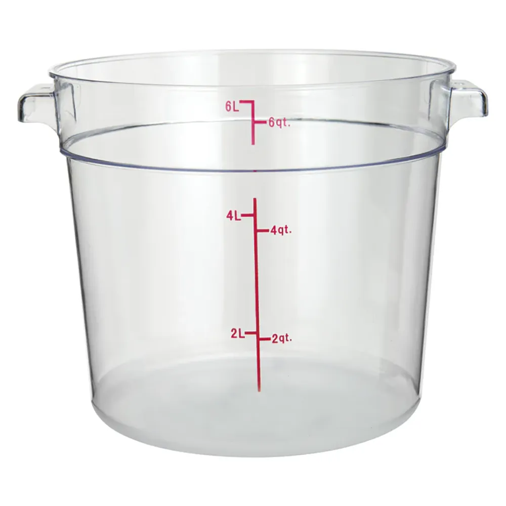 Omcan Clear Polypropylene Round Storage Container - Various Sizes - Image 4