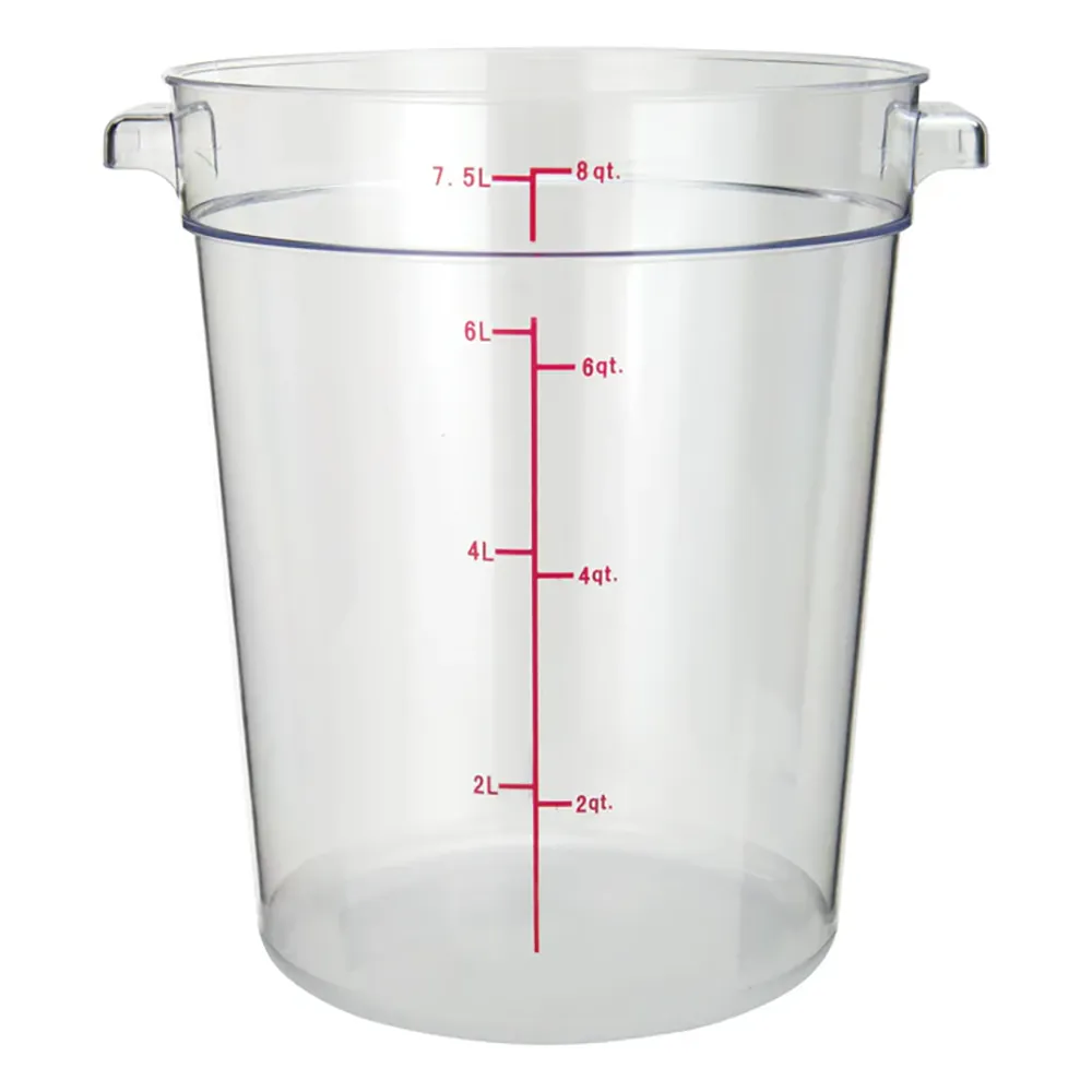Omcan Clear Polypropylene Round Storage Container - Various Sizes - Image 5