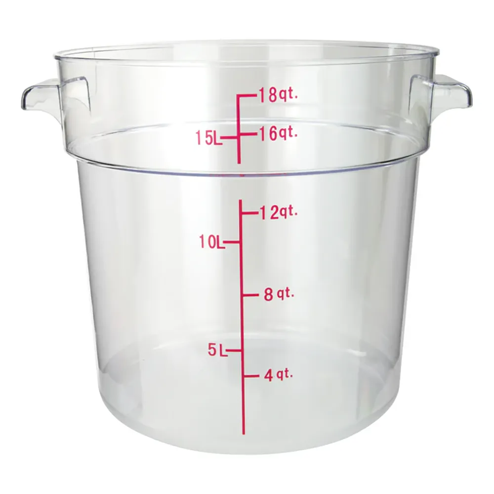 Omcan Clear Polypropylene Round Storage Container - Various Sizes - Image 7