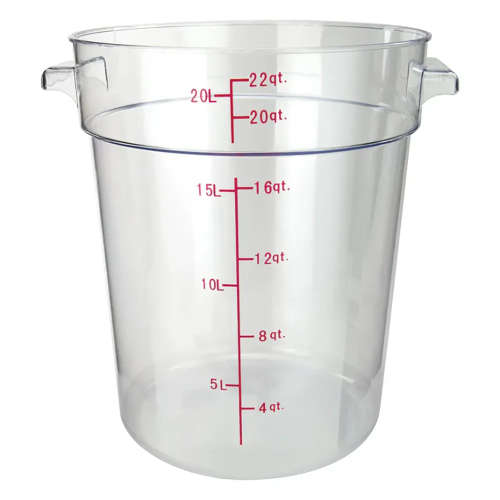 Omcan Clear Polypropylene Round Storage Container - Various Sizes - Image 8