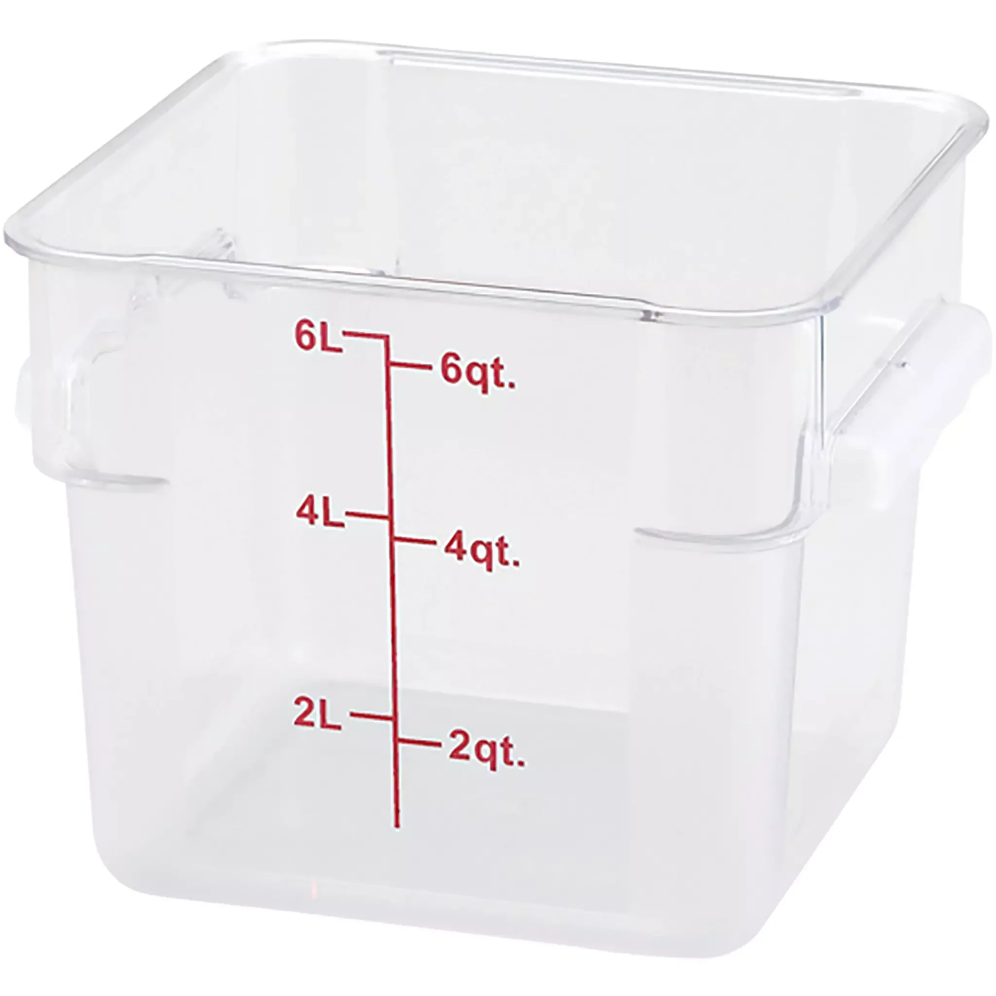 Winco PTSC Series Translucent Polypropylene Square Storage Container - Various Sizes - Image 3