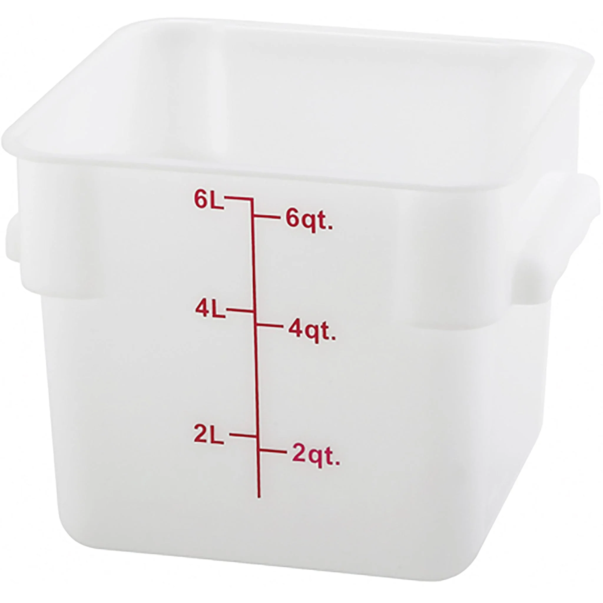 Winco PESC Series White Polypropylene Square Storage Container - Various Sizes - Image 3