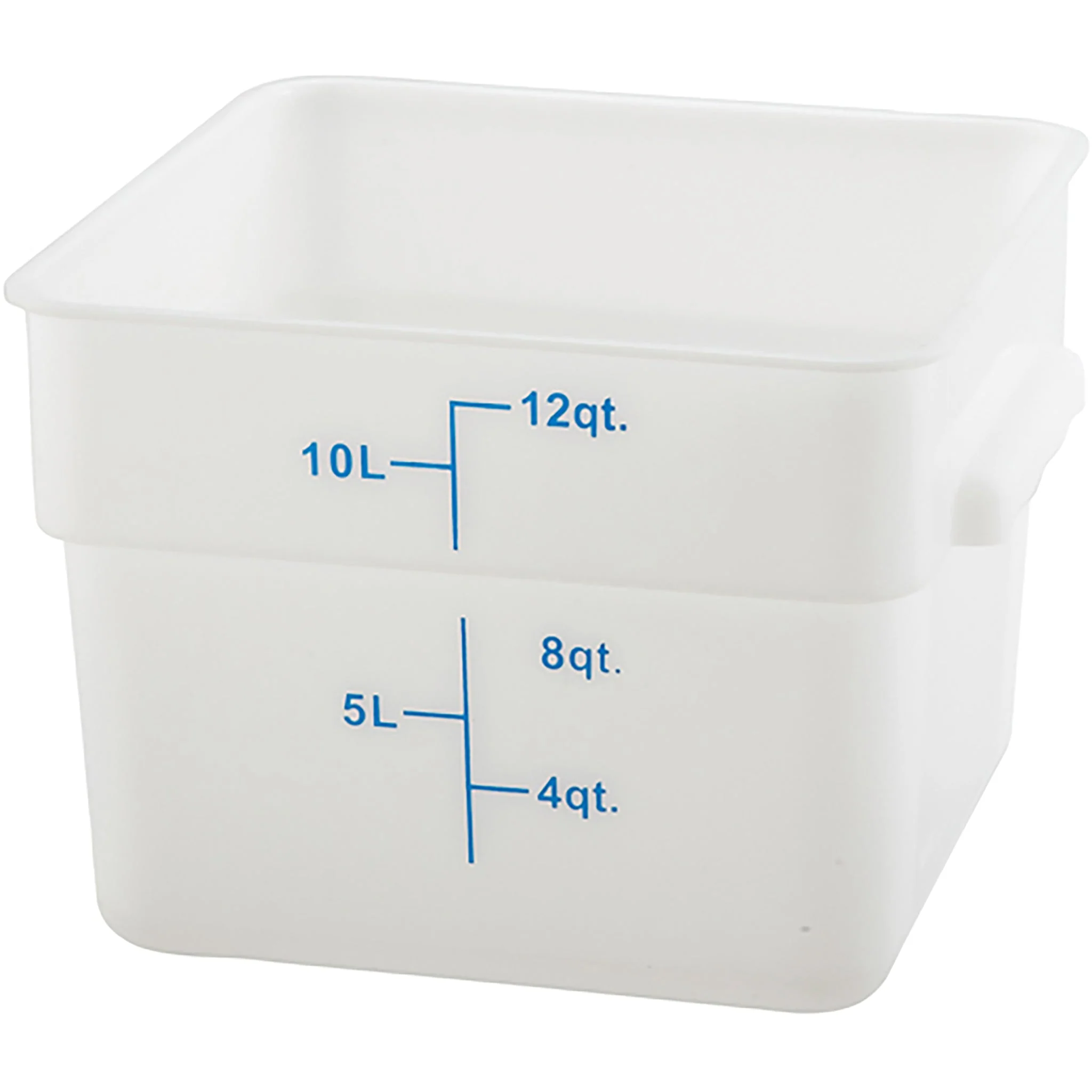 Winco PESC Series White Polypropylene Square Storage Container - Various Sizes - Image 5