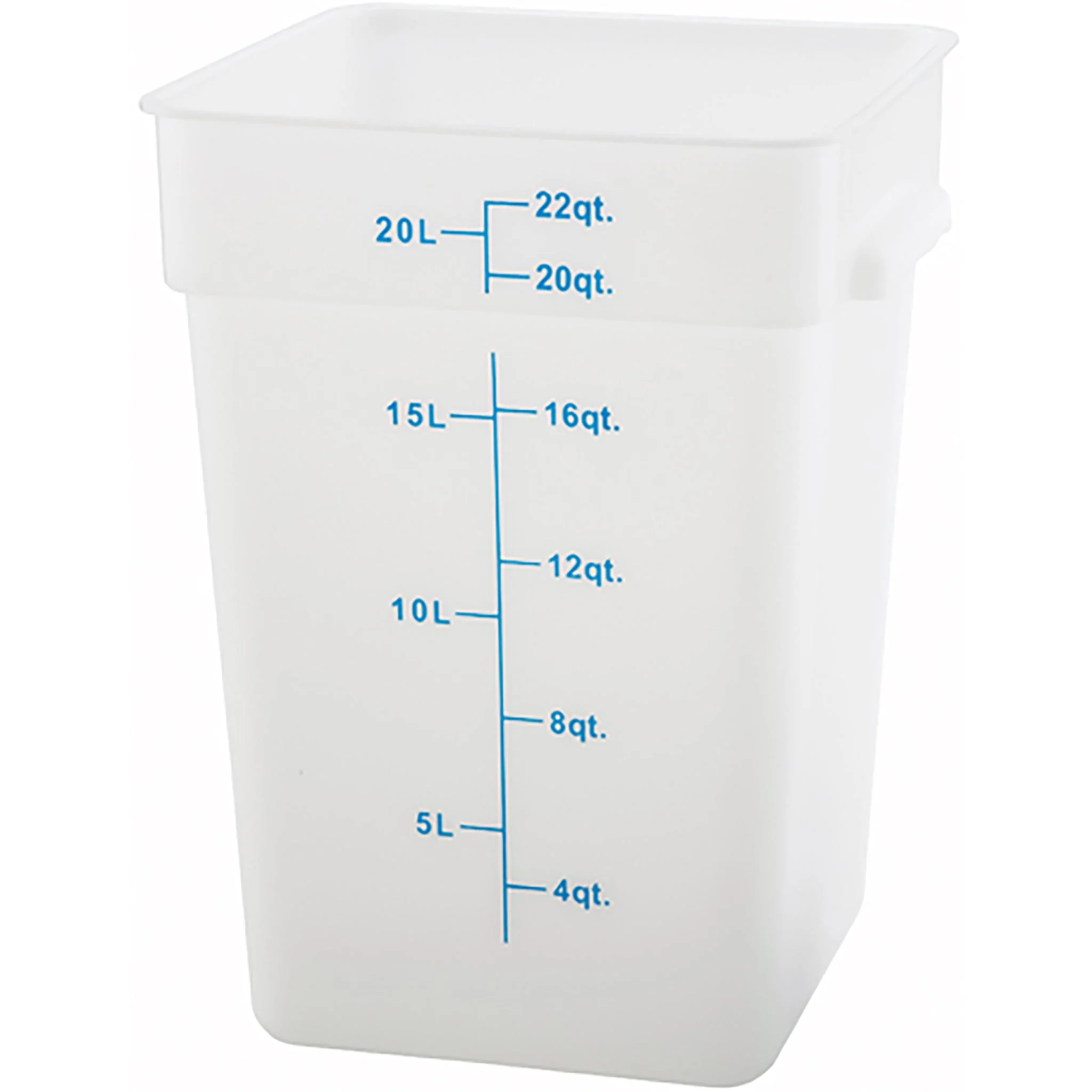 Winco PESC Series White Polypropylene Square Storage Container - Various Sizes - Image 7