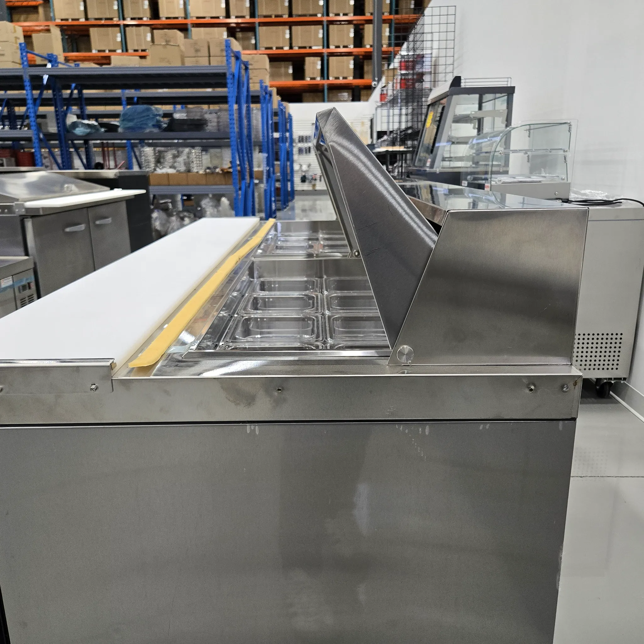 **OPEN BOX/SCRATCH & DENT**Atosa MSF8304GR Triple Door 72" Refrigerated Sandwich Prep Table - Image 4