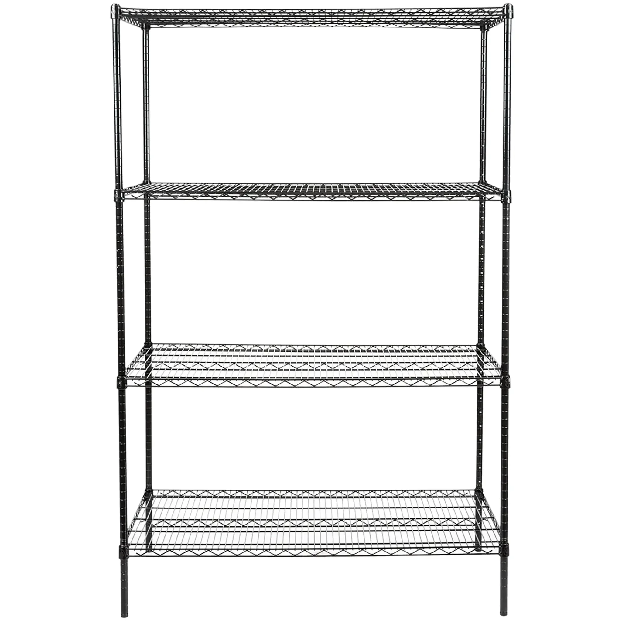 Phoenix Chrome/Black Epoxy Wire Shelf Kits (72" High, 4 Shelves) - Various Sizes - Image 3