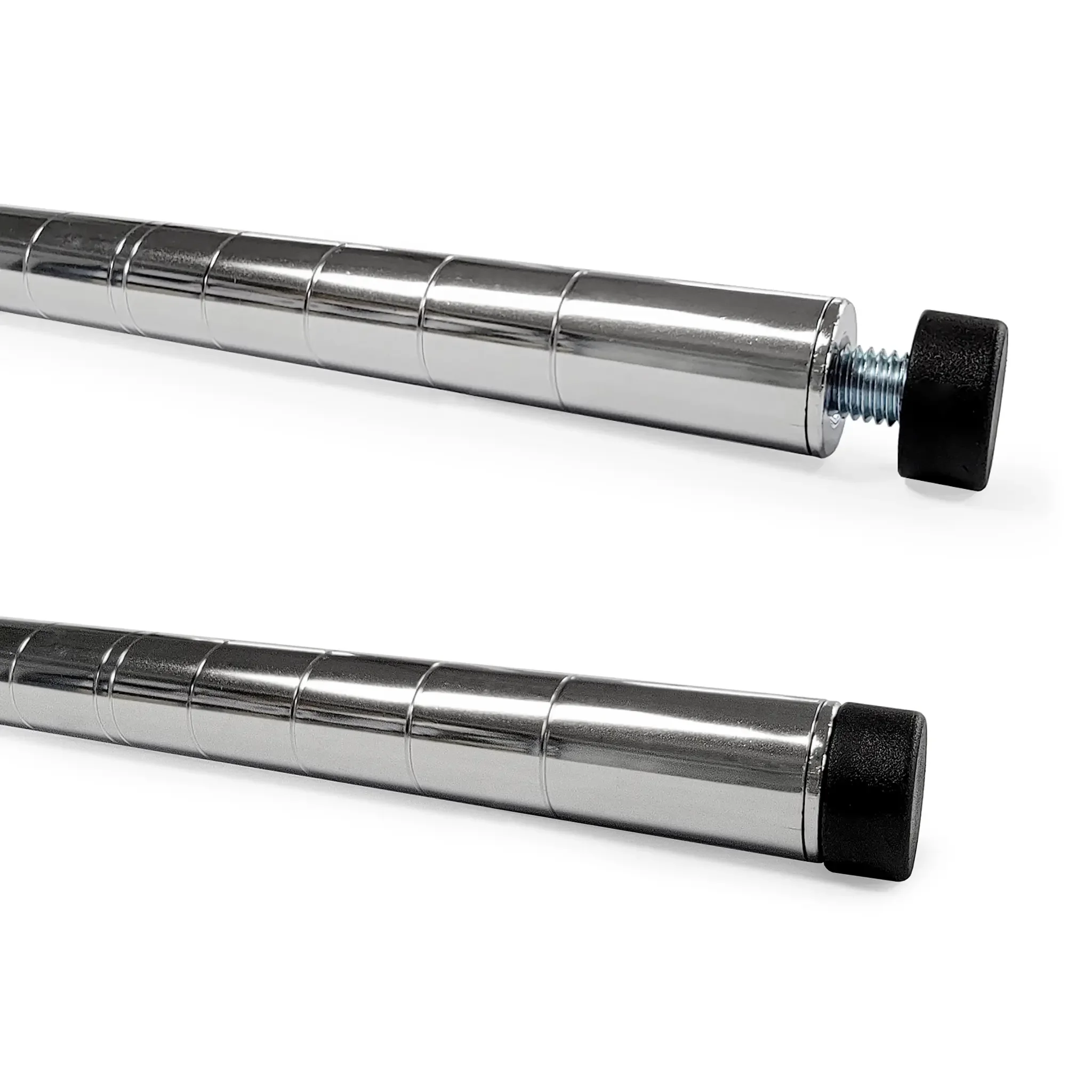 Phoenix Chrome/Black Epoxy Wire Shelf Poles (Set of 4) - Various Sizes - Image 3
