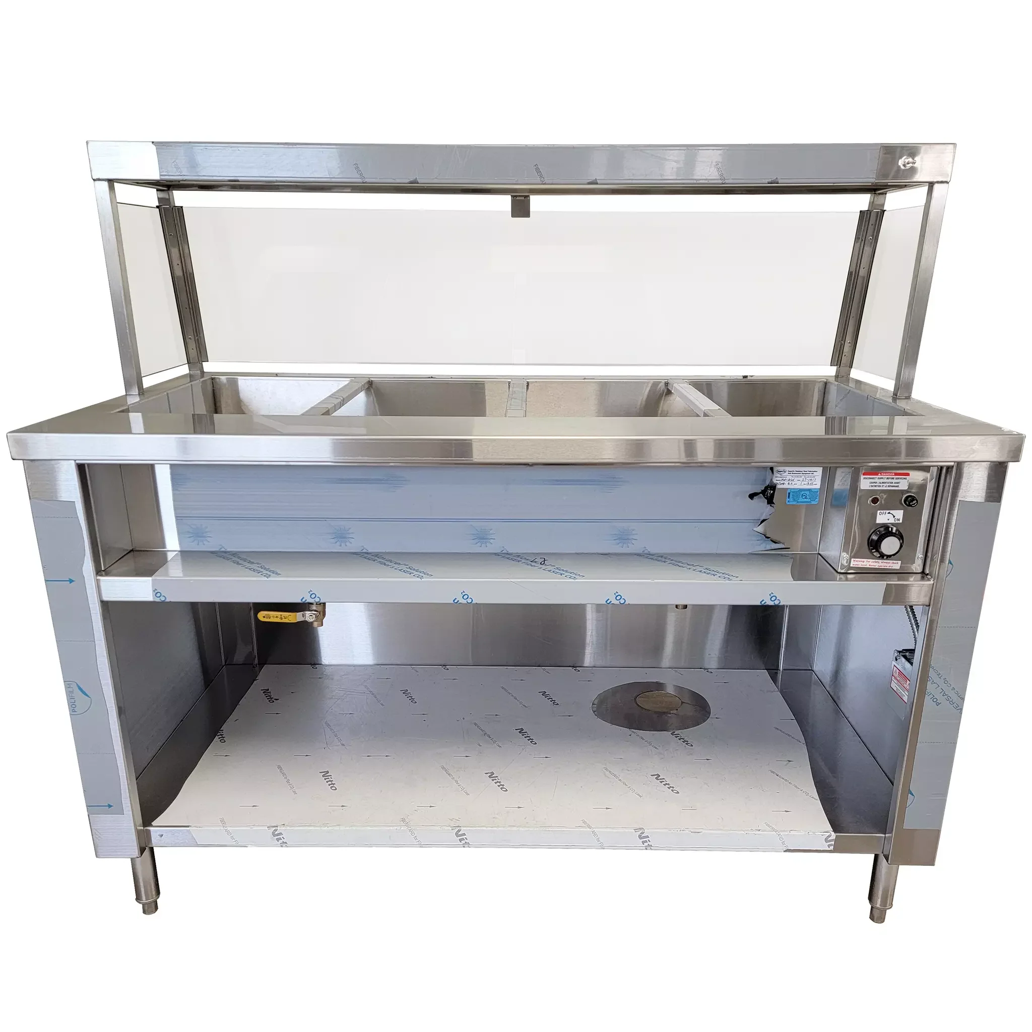 Phoenix CST-4 Steam Table - 4 Wells, Optional Sneeze Guard